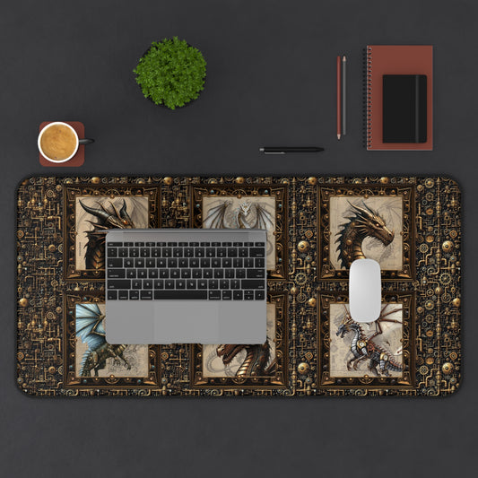 Desk Mat (23x13):  Steampunk Dragon; [Dragon Profiles]