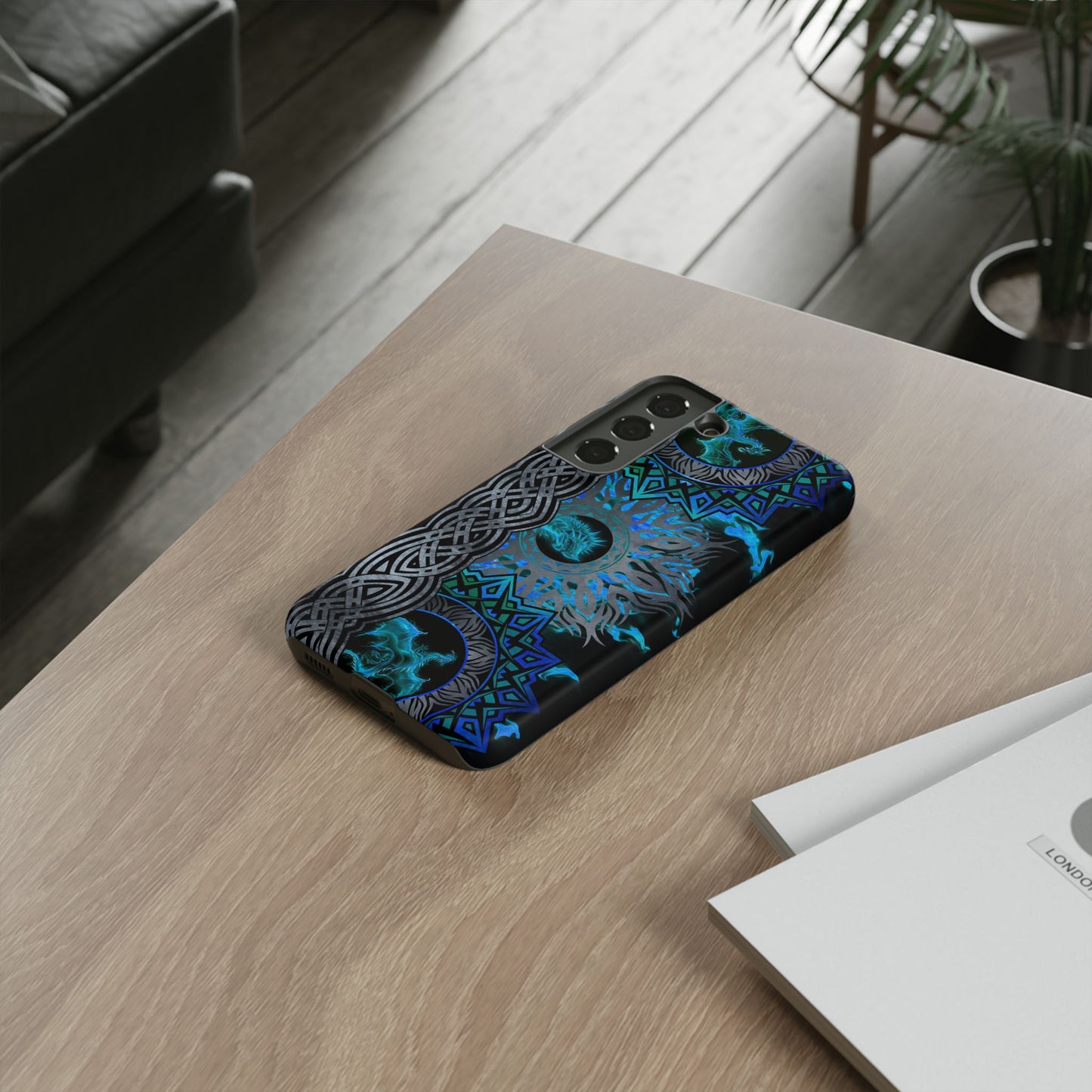 Samsung Galaxy S22 - Tough Case-Phone Case:  Dragons [Blue Fury]