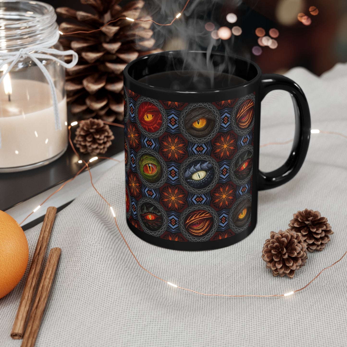 "Dragons" [EYES] (Black Mug; 11oz)