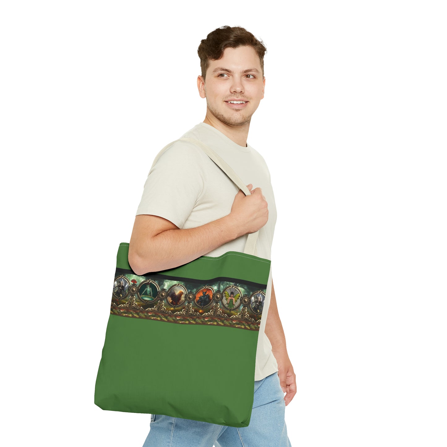 Tote Bag:  large-18x18;  "Legendary Journeys" [Border]