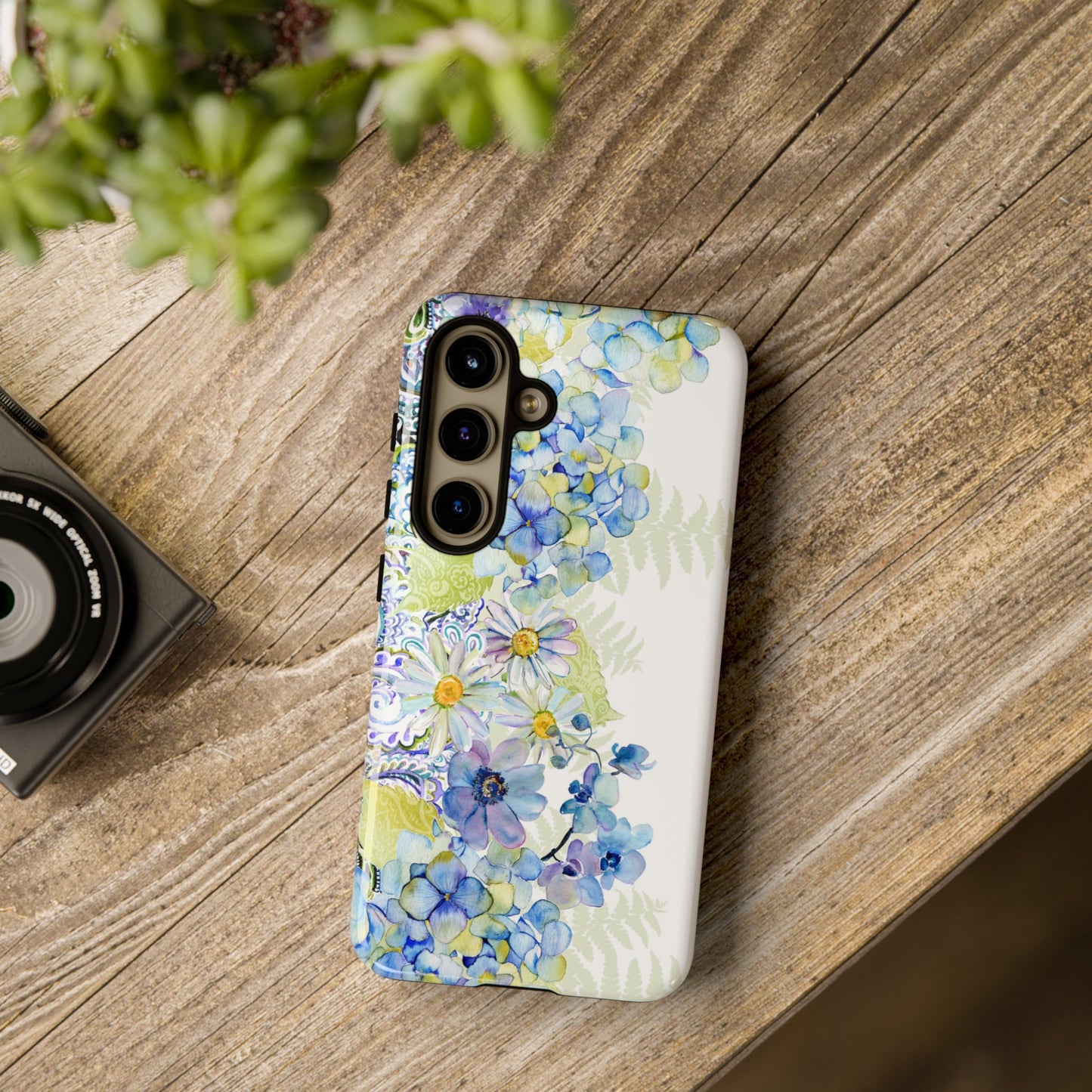 Samsung Galaxy Series Tough Case-Phone Case:  Leah [Flower Border]