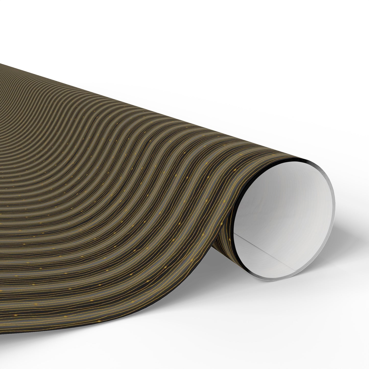 Wrapping Paper:  Celestial [Black-Gold Speck Stripes]