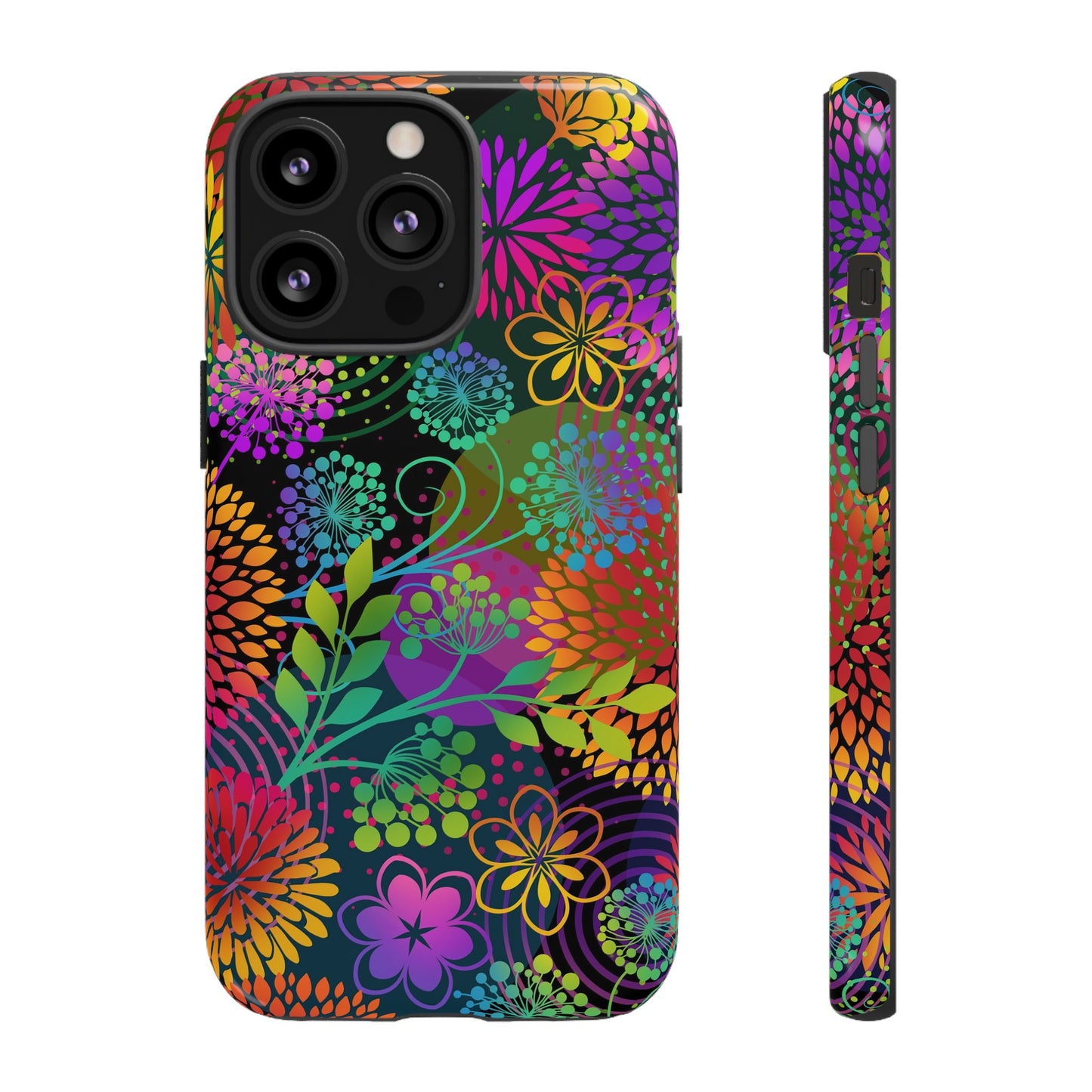 Apple I-Phone 13 (Series)-Tough Case-Phone Case:  Unusual Garden [Bright Flowers]