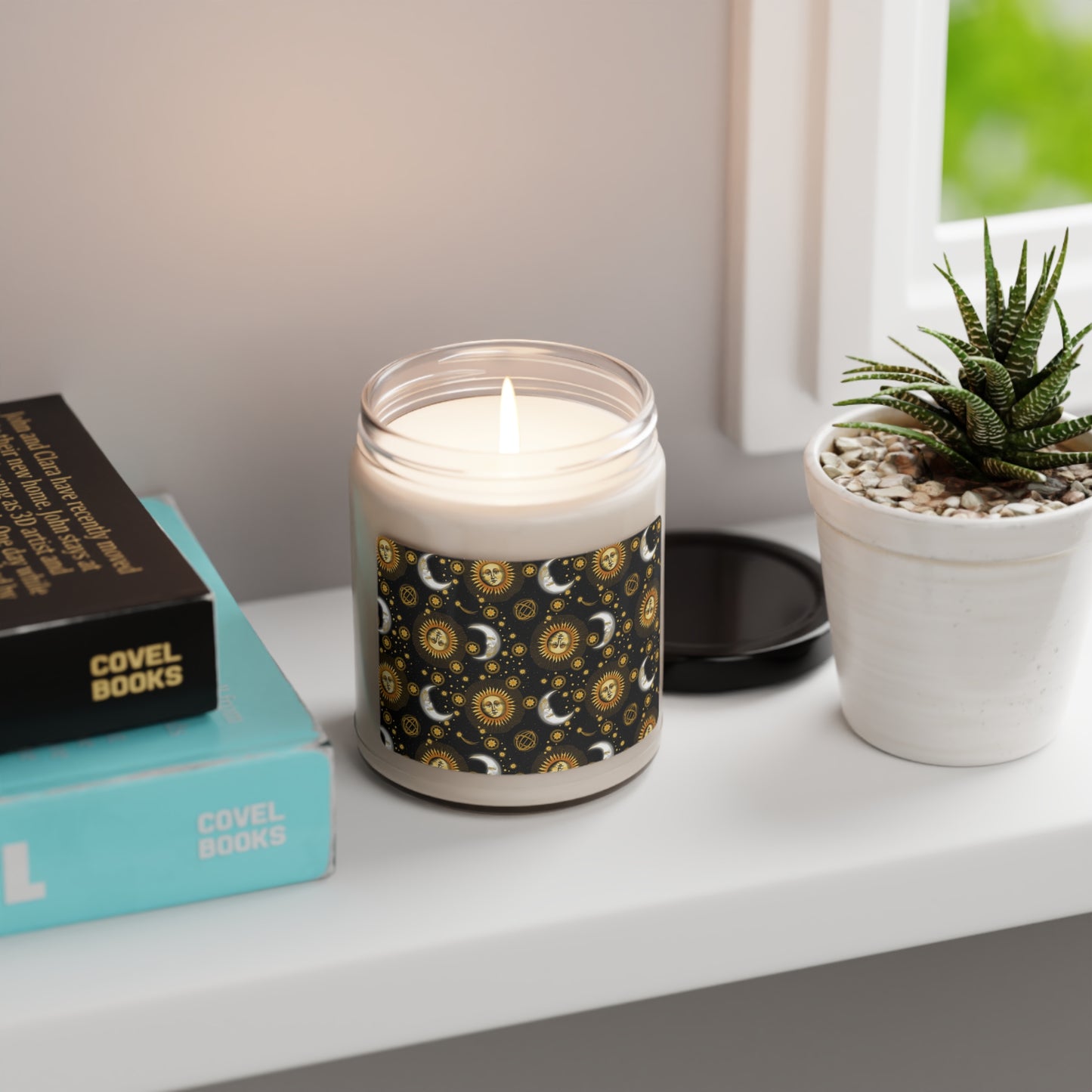 Scented Soy Candle($18.65) - Celestial [Sun, Moon Stars-Black]