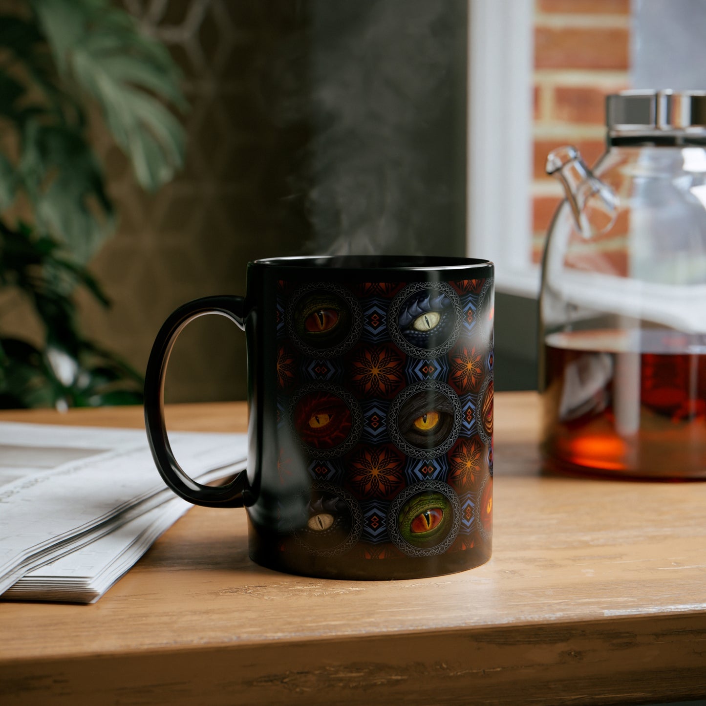 "Dragons" [EYES] (Black Mug; 11oz)
