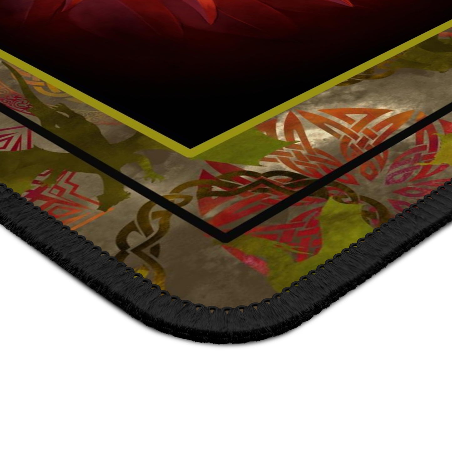 Mouse Pad-Gaming;  9x7 - "Dragons" [Green light-Red Eye]
