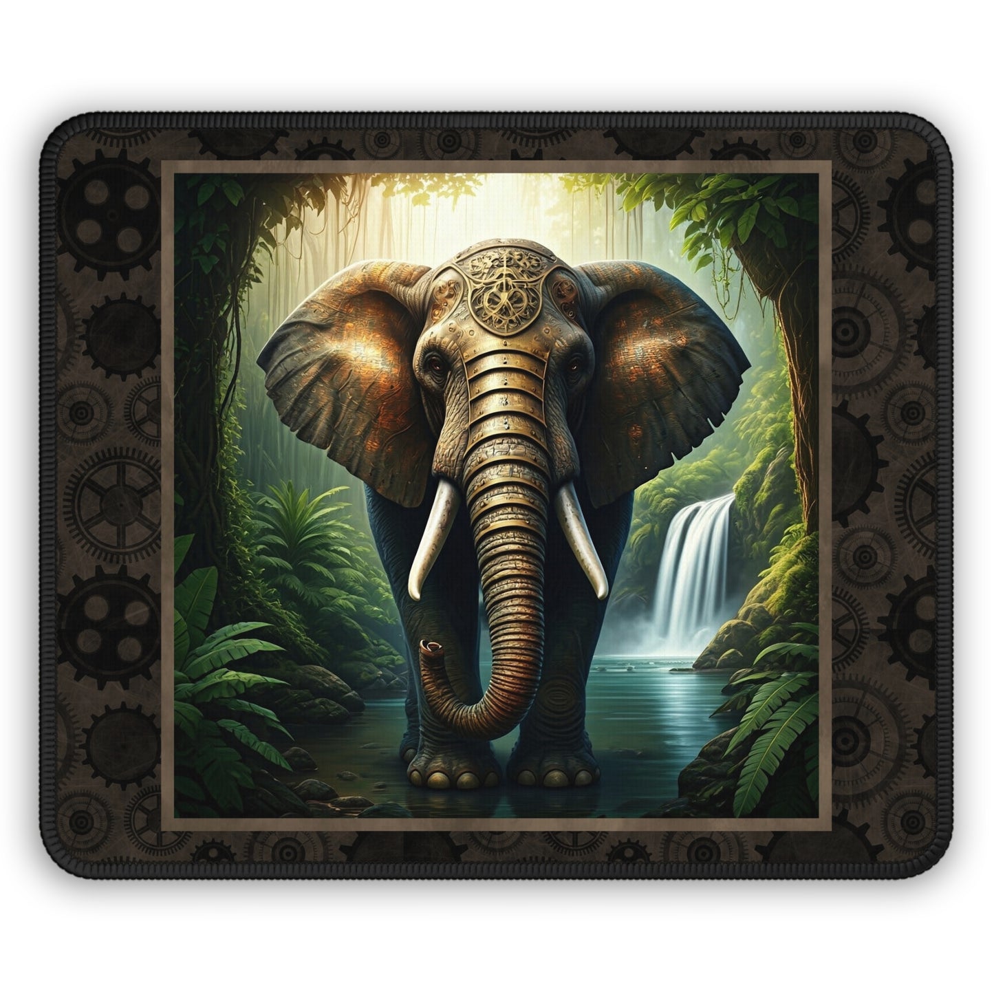 Mouse Pad-Gaming;  9x7:  Steampunk Menagerie [Elephant]