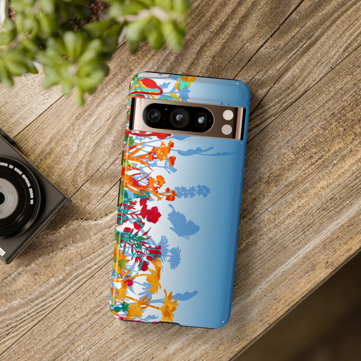 Android Google Pixel (Series) Tough Case-Phone Case:  Dreamscapes [Light Blue Border]