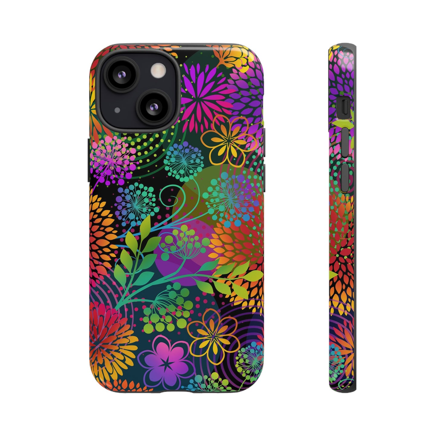 Apple I-Phone 13 (Series)-Tough Case-Phone Case:  Unusual Garden [Bright Flowers]