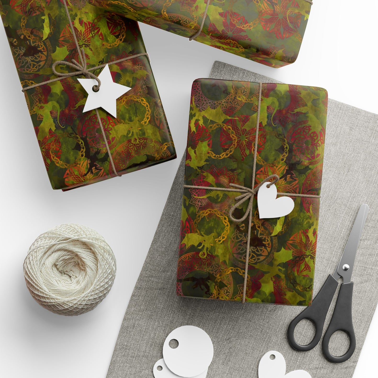Wrapping Paper:  Dragon [Green Panel]