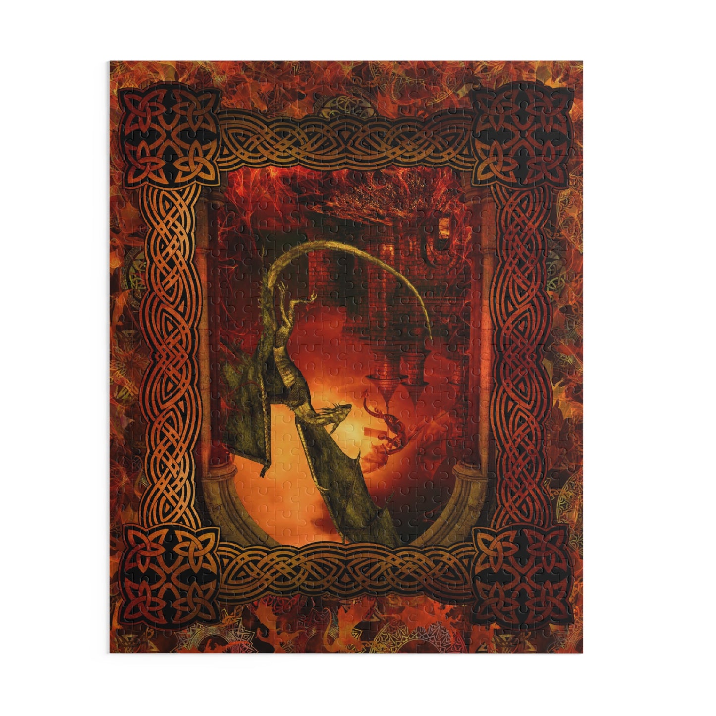 Jigsaw Puzzle (500 Pieces):  Dragons [Red Panel]