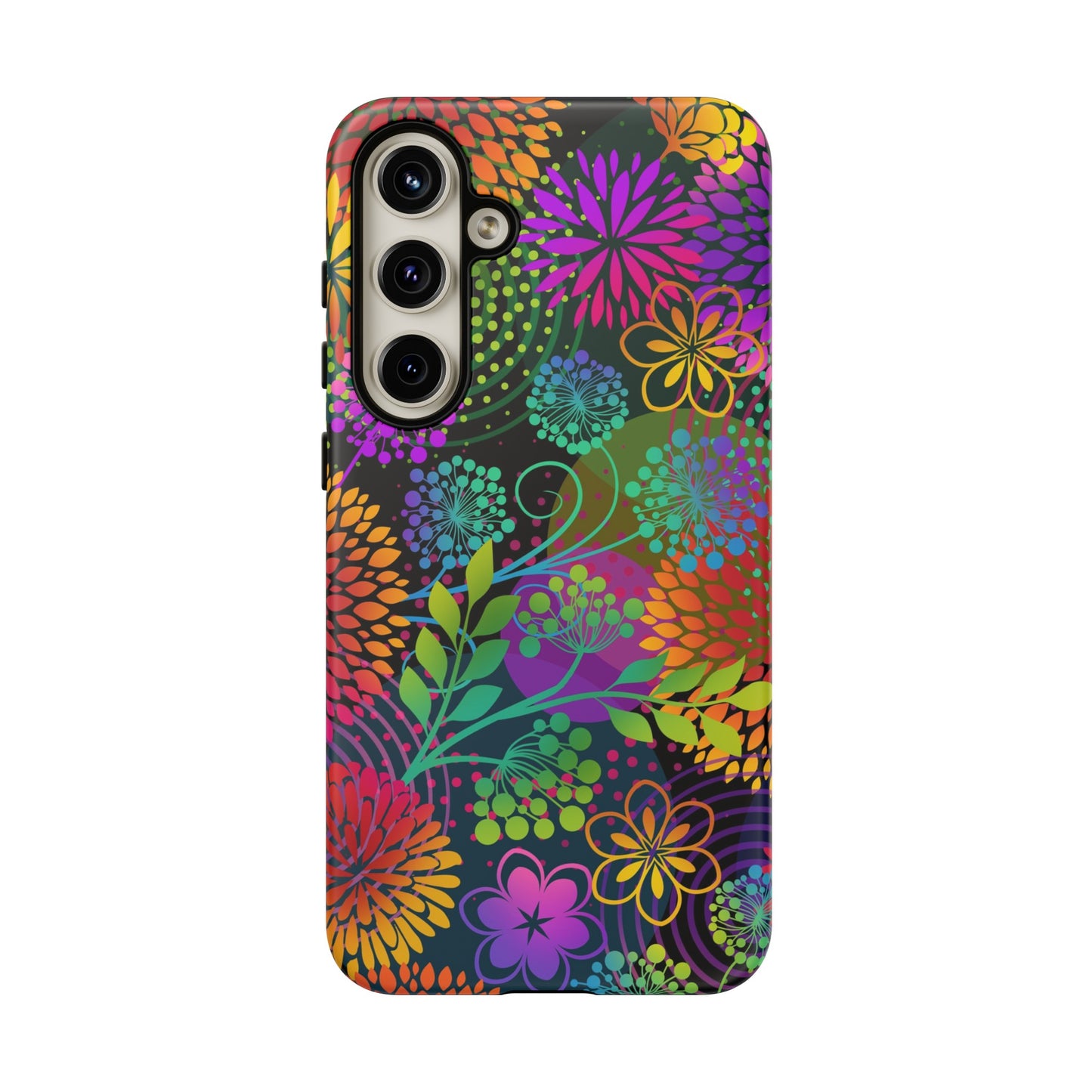 Samsung Galaxy Series Tough Case-Phone Case: Unusal Garden [Bright Flowers]