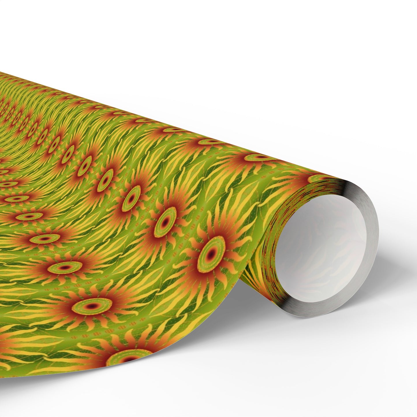 Wrapping Paper:  Celestial [Crimson/Lime Sunbursts]