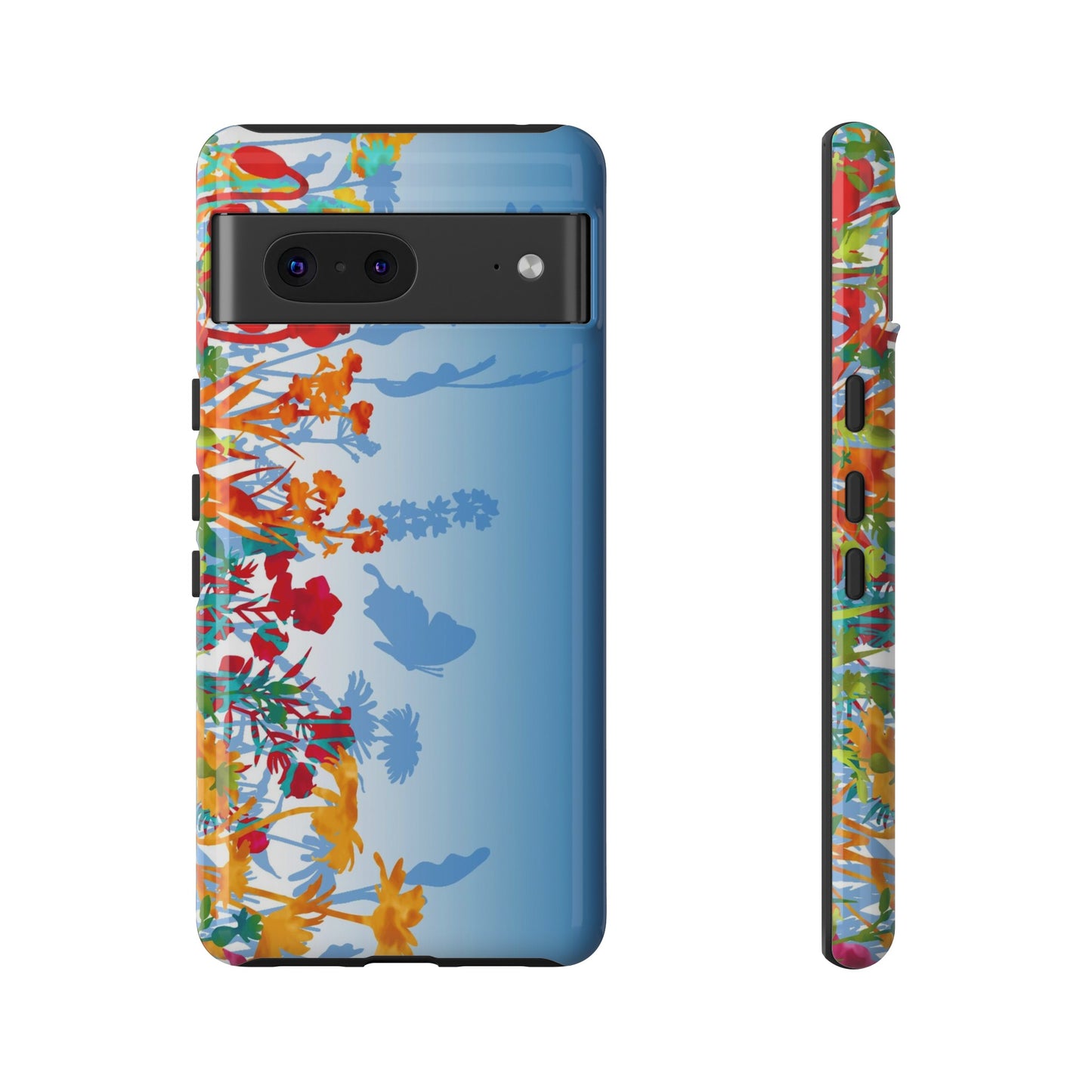 Android Google Pixel (Series) Tough Case-Phone Case:  Dreamscapes [Light Blue Border]