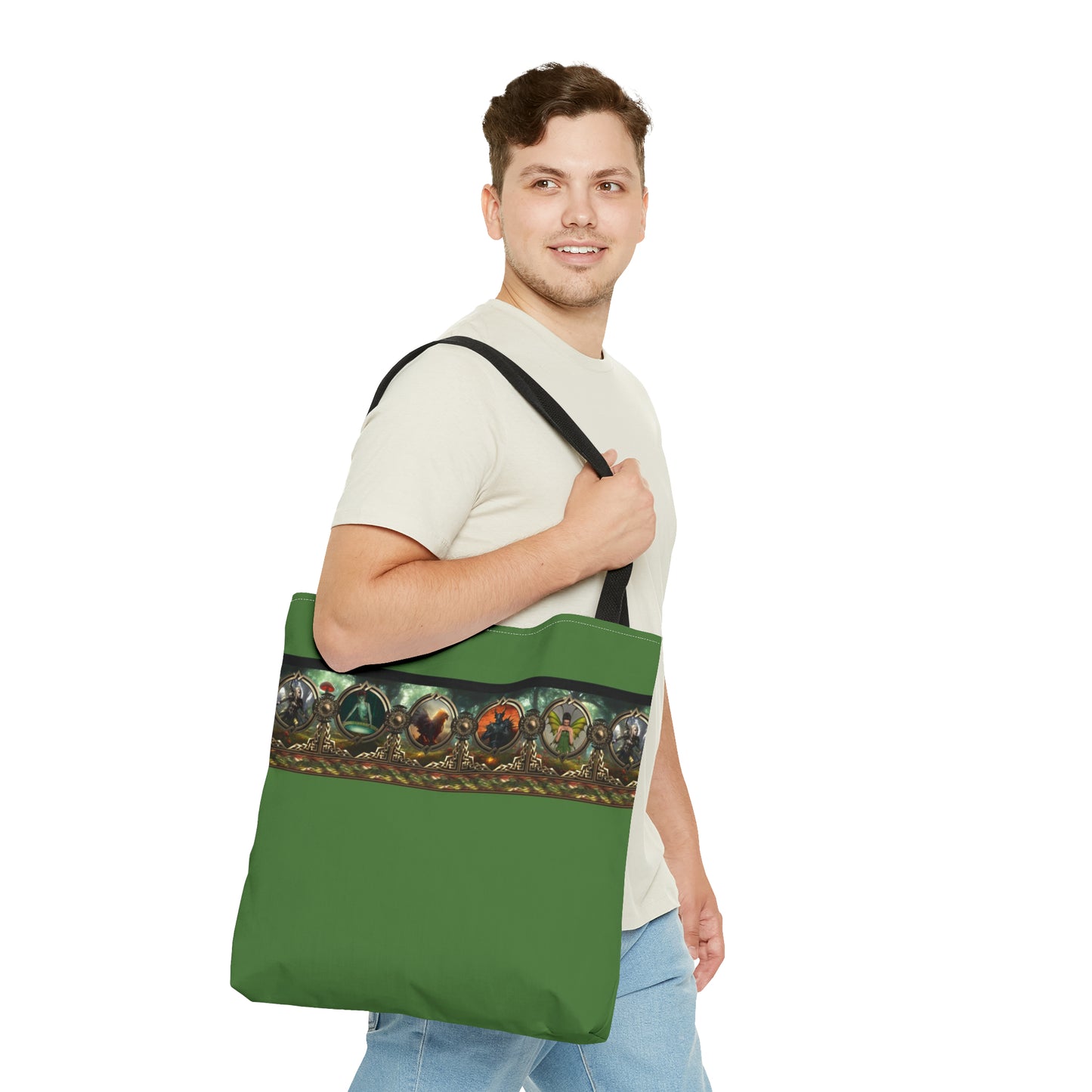 Tote Bag:  large-18x18;  "Legendary Journeys" [Border]