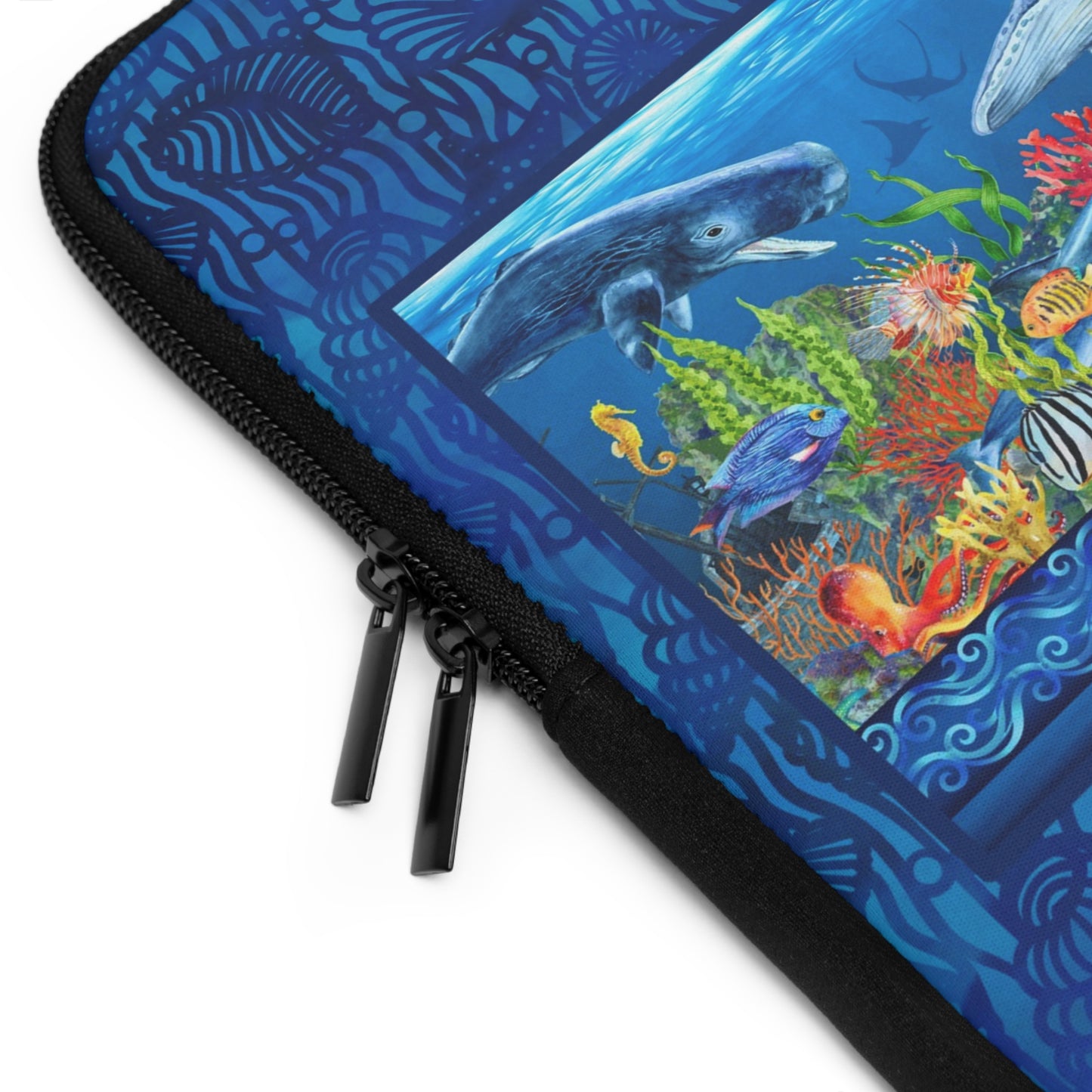 Laptop SleeveLaptop Sleeve:  [CALYPSO]:  Sea Life Panel-Shells Tonal