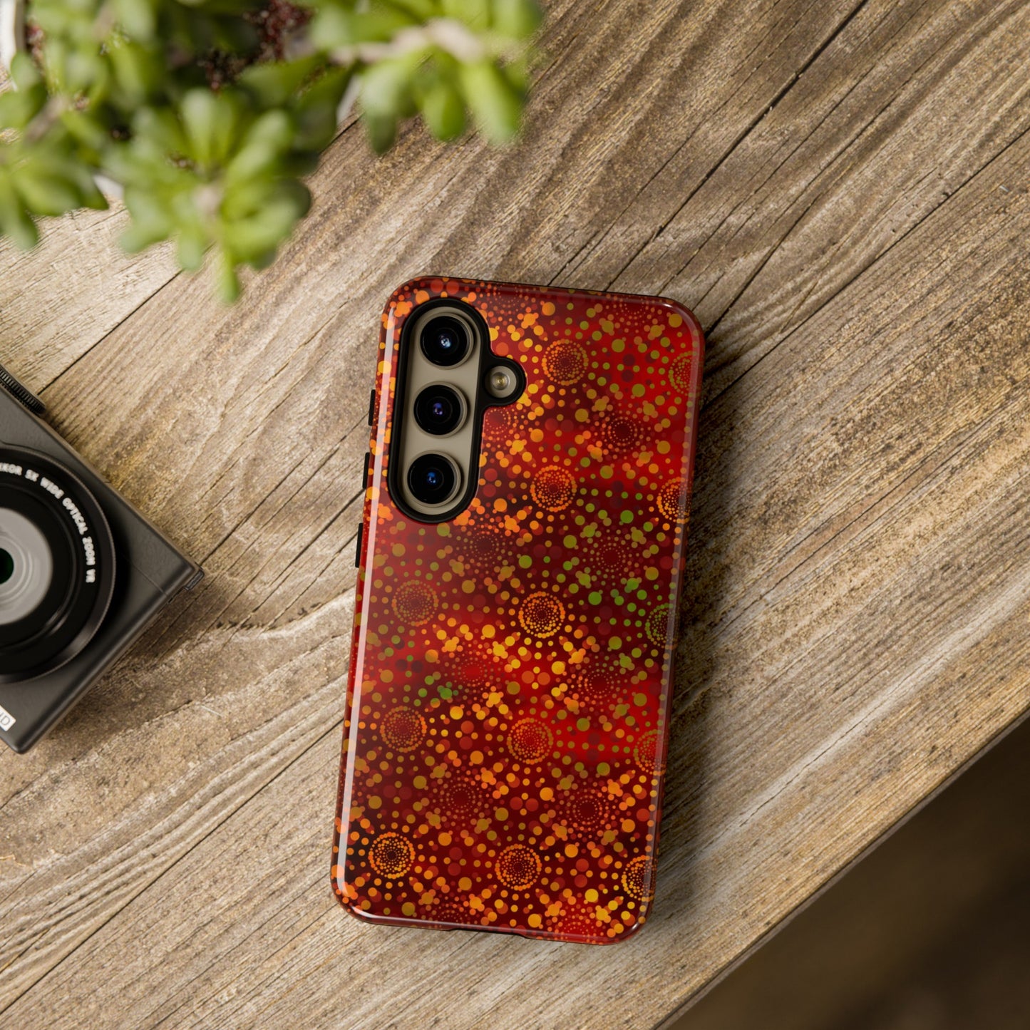 Samsung Galaxy Series Tough Case-Phone Case: Dreamscapes [Red Kaleidoscope]