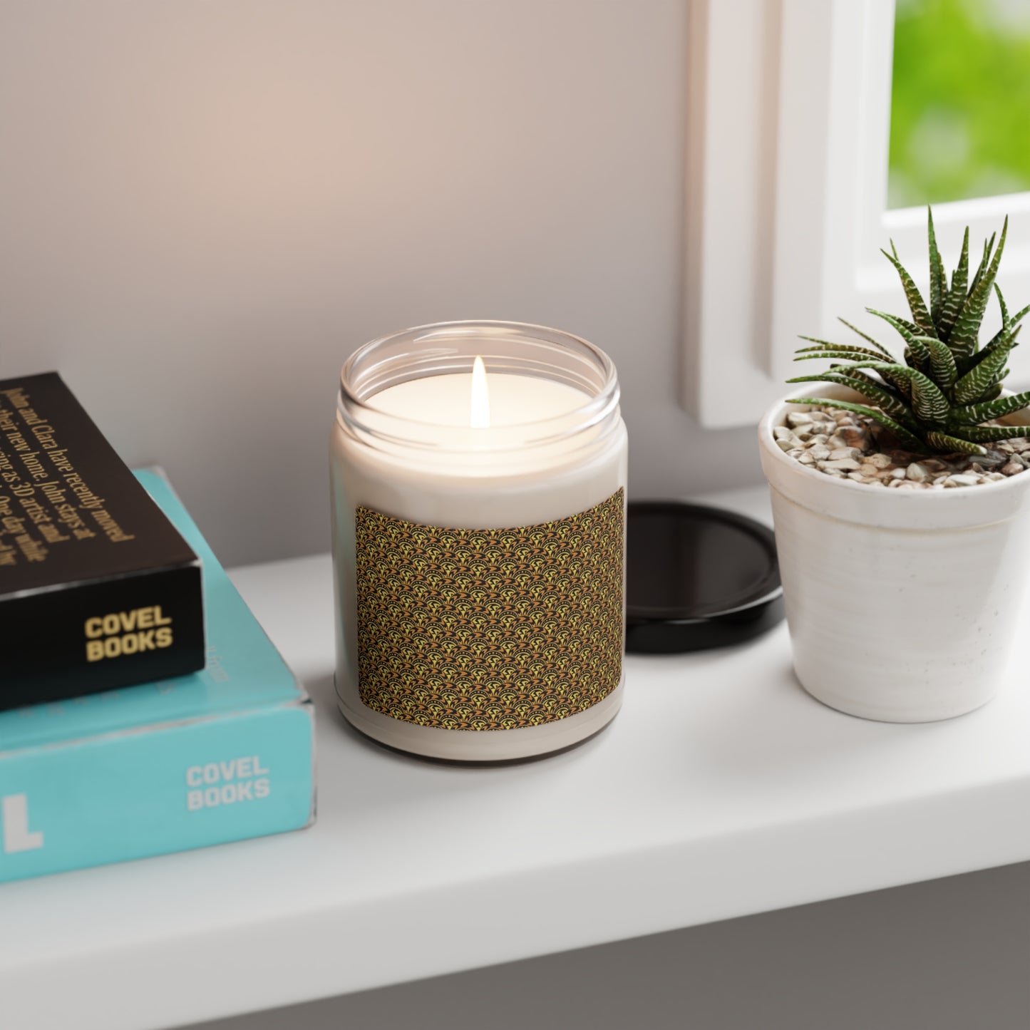 Scented Soy Candle($18.65) - Celestial [Black/Gold Scallops]