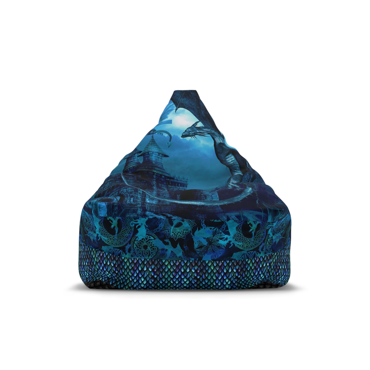 Bean Bag Cover:  Dragons [Blue Fury]