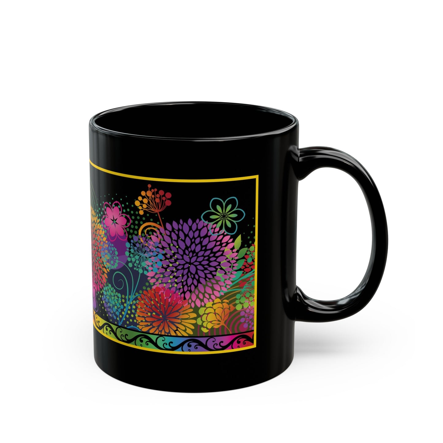 Ceramic Mug (11oz.):  Unusual Gardens [Flower Border]