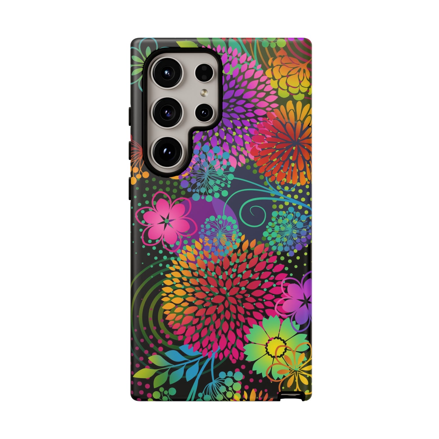 Samsung Galaxy Series Tough Case-Phone Case:  Unusual Garden [Flower Border]