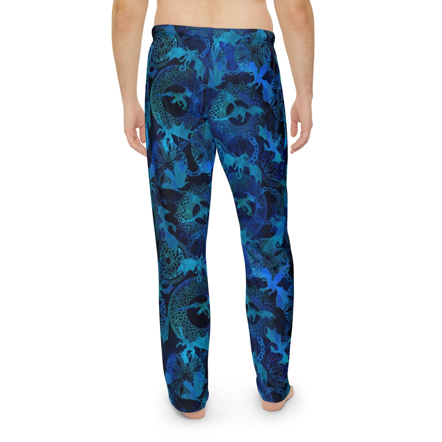 Blue Ocean Skull Print Pajama Pants
