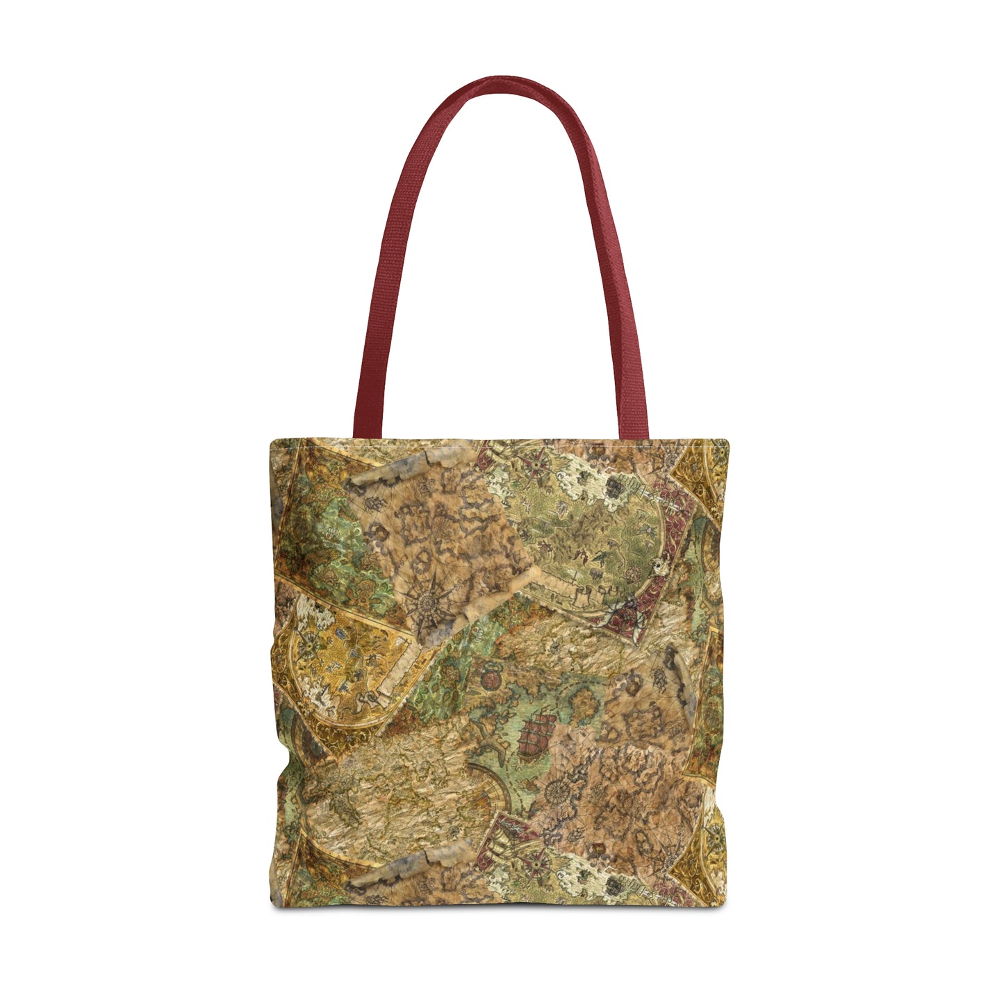 Tote Bag:  large-18x18;  "Legendary Journeys" [Maps-Panel]