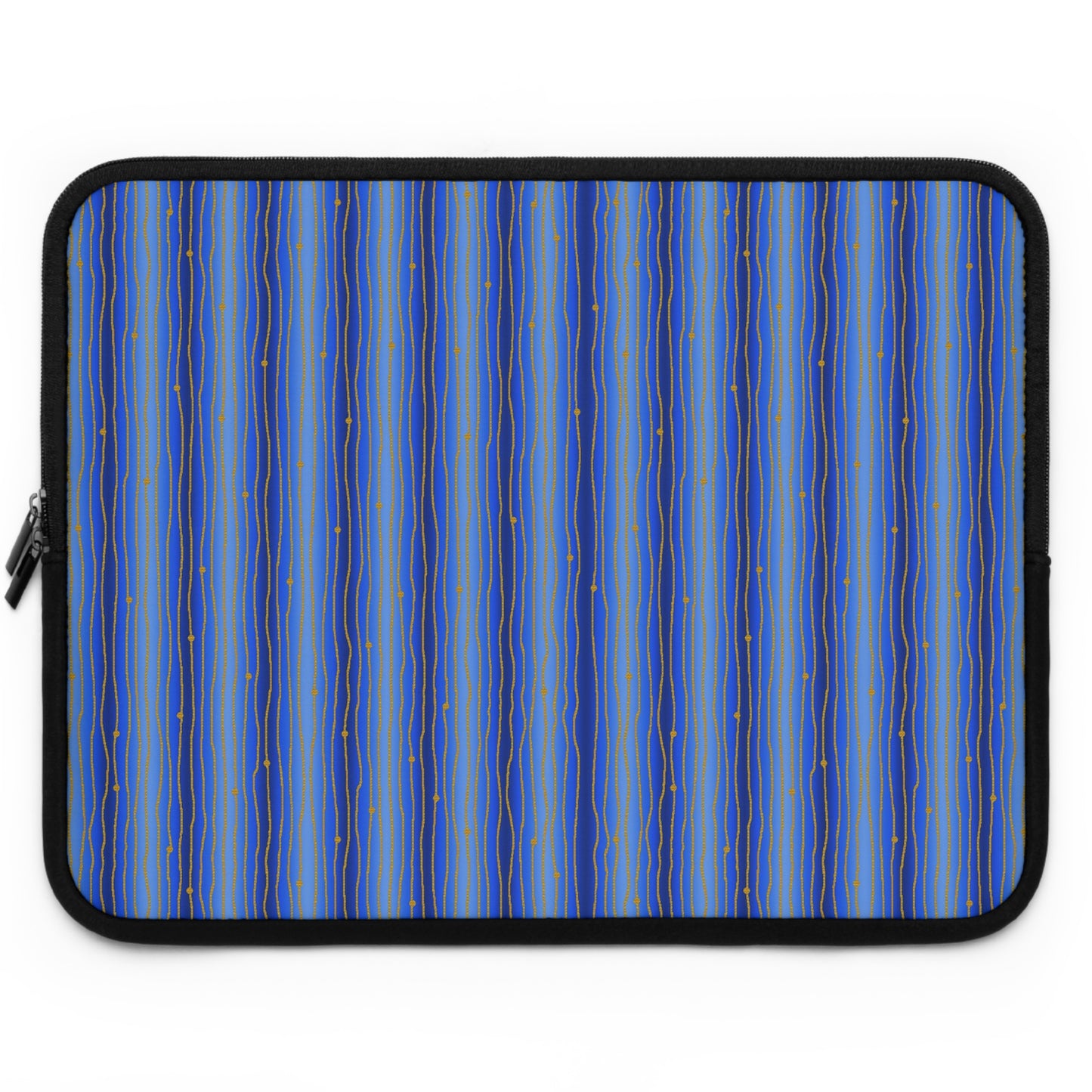 Laptop Sleeve:  Celestial [Blue-Gold Speck Stripe]