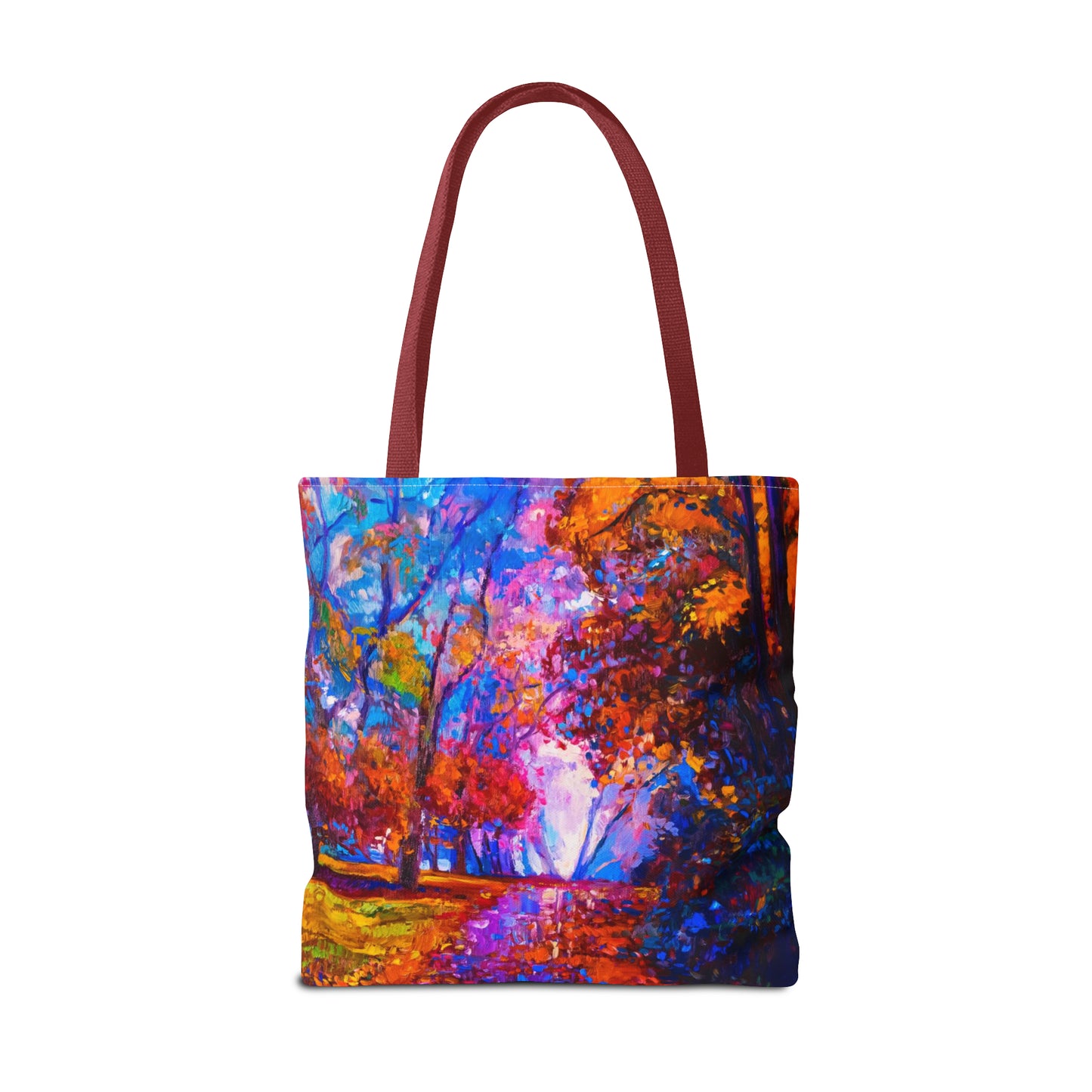 Tote Bag:  large-18x18;  "Year of Art" [Fall Trees w/Path Cover]