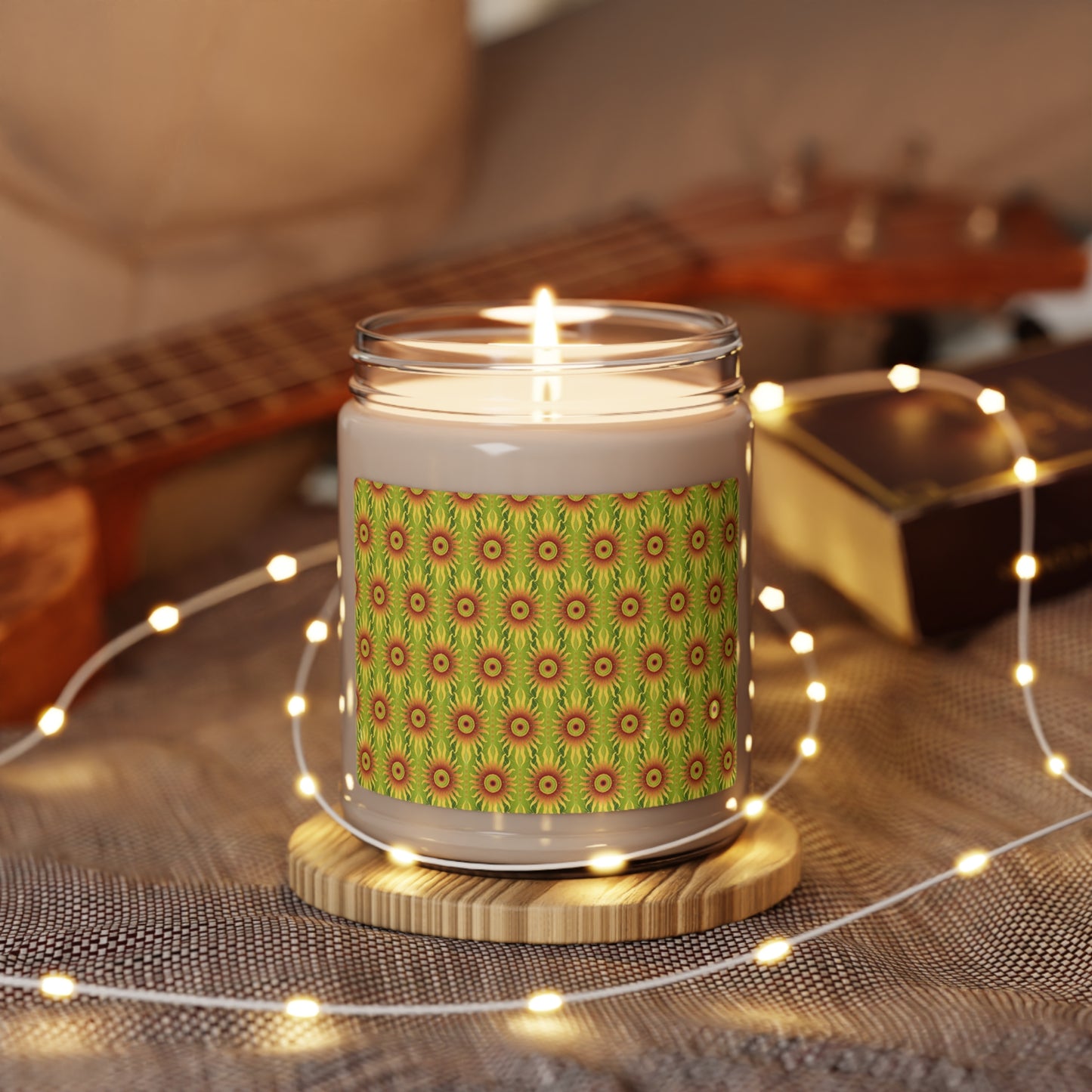 Scented Soy Candle ($ 18.650) - Celestial [Crimson/Lime-Sunbursts]