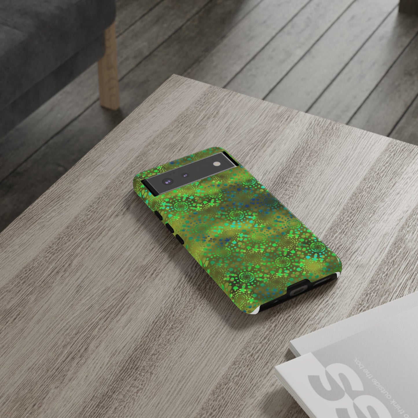 Google Pixel Tough Case-Phone Case: Dreamscapes [Green Kaleidoscope]