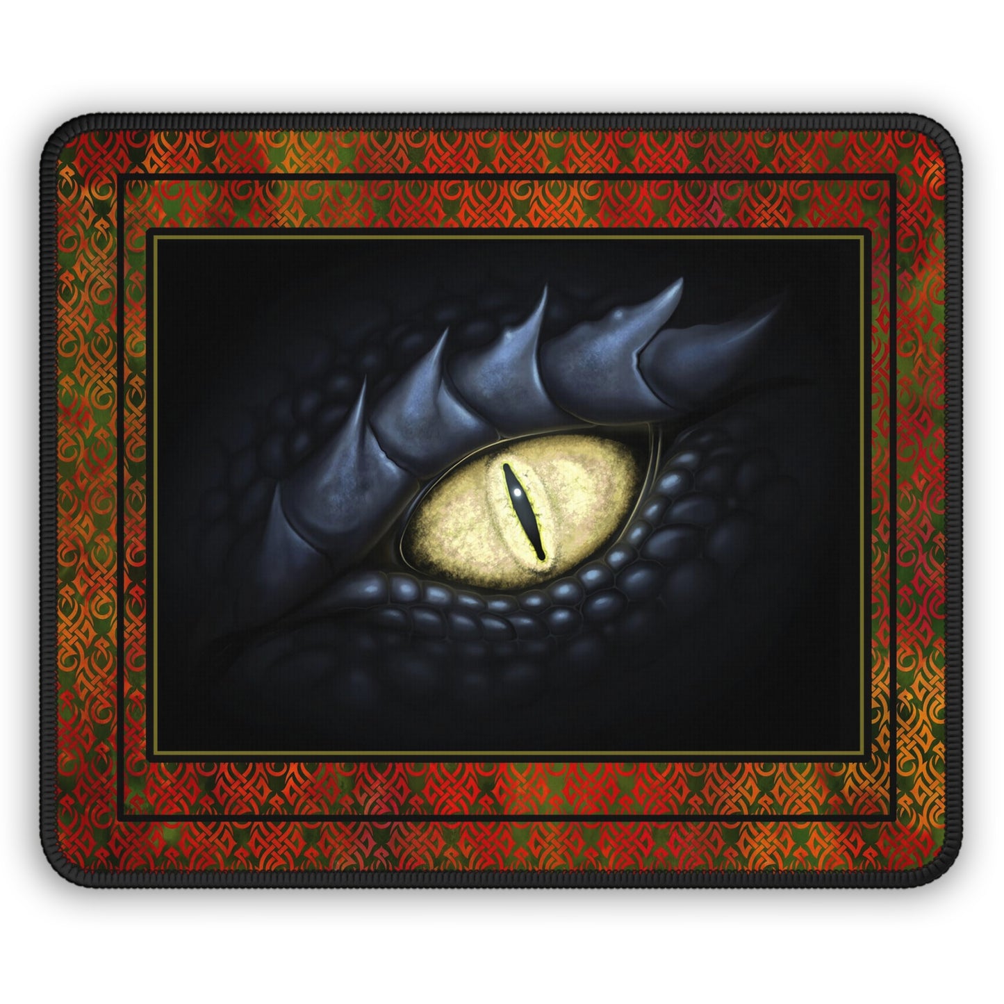 Mouse Pad-Gaming;  9x7 - "Dragons" [Fire Red-Black Eyel]