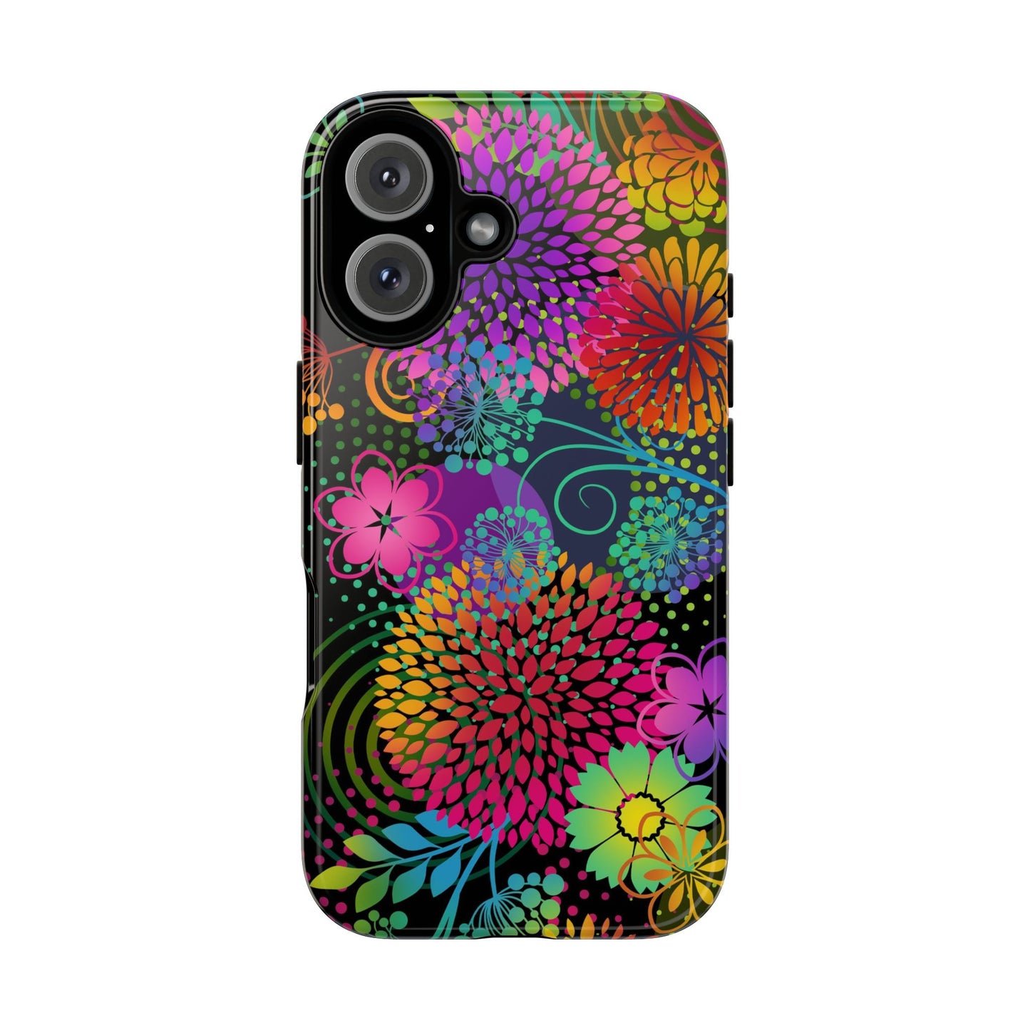 Apple I-Phone 16 (Series) Tough Case-Phone Case:  Unusual Garden [Bright Flowers]