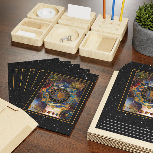 NOTE CARDS: CELESTIAL [Zodiac Panel]