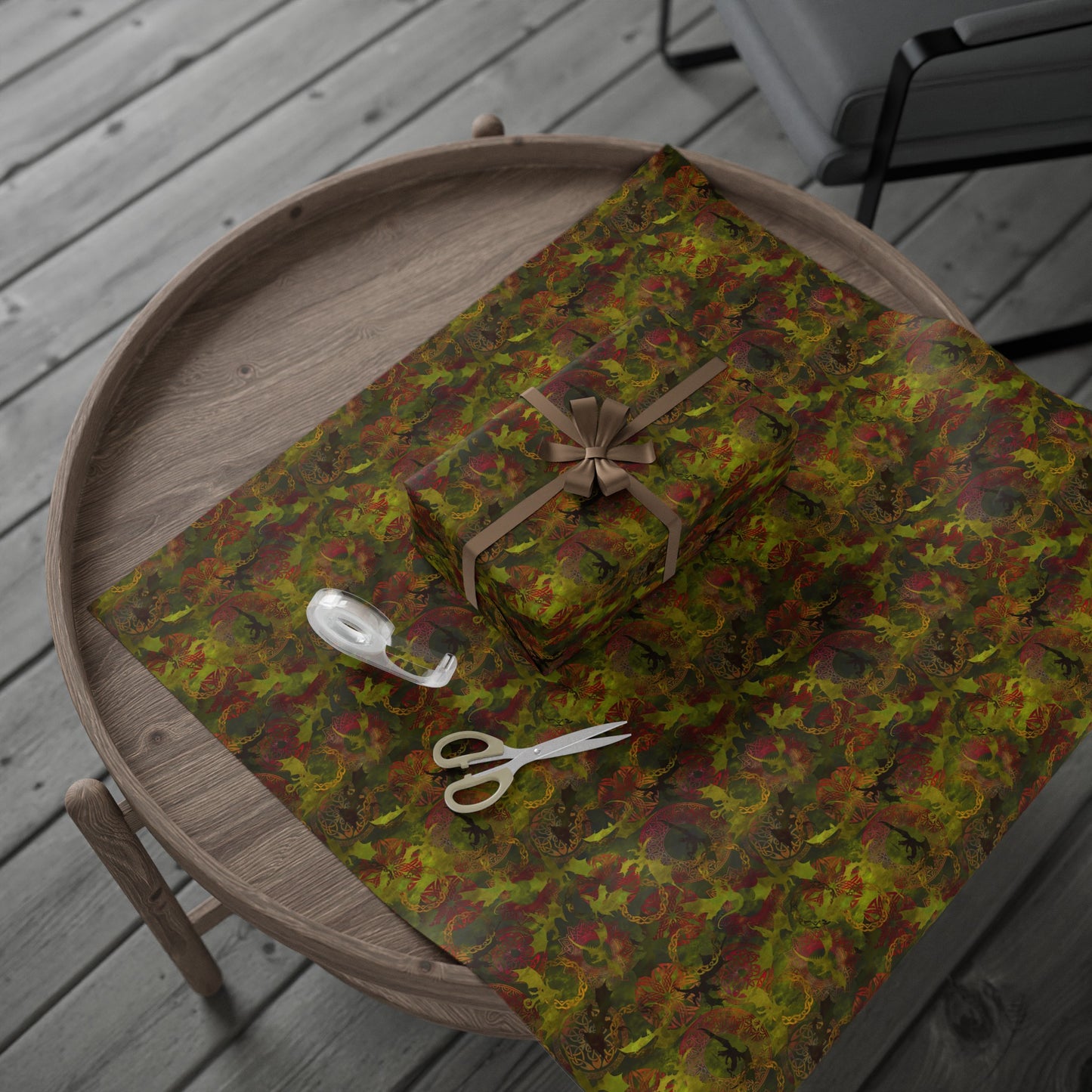 Wrapping Paper:  Dragon [Green Panel]
