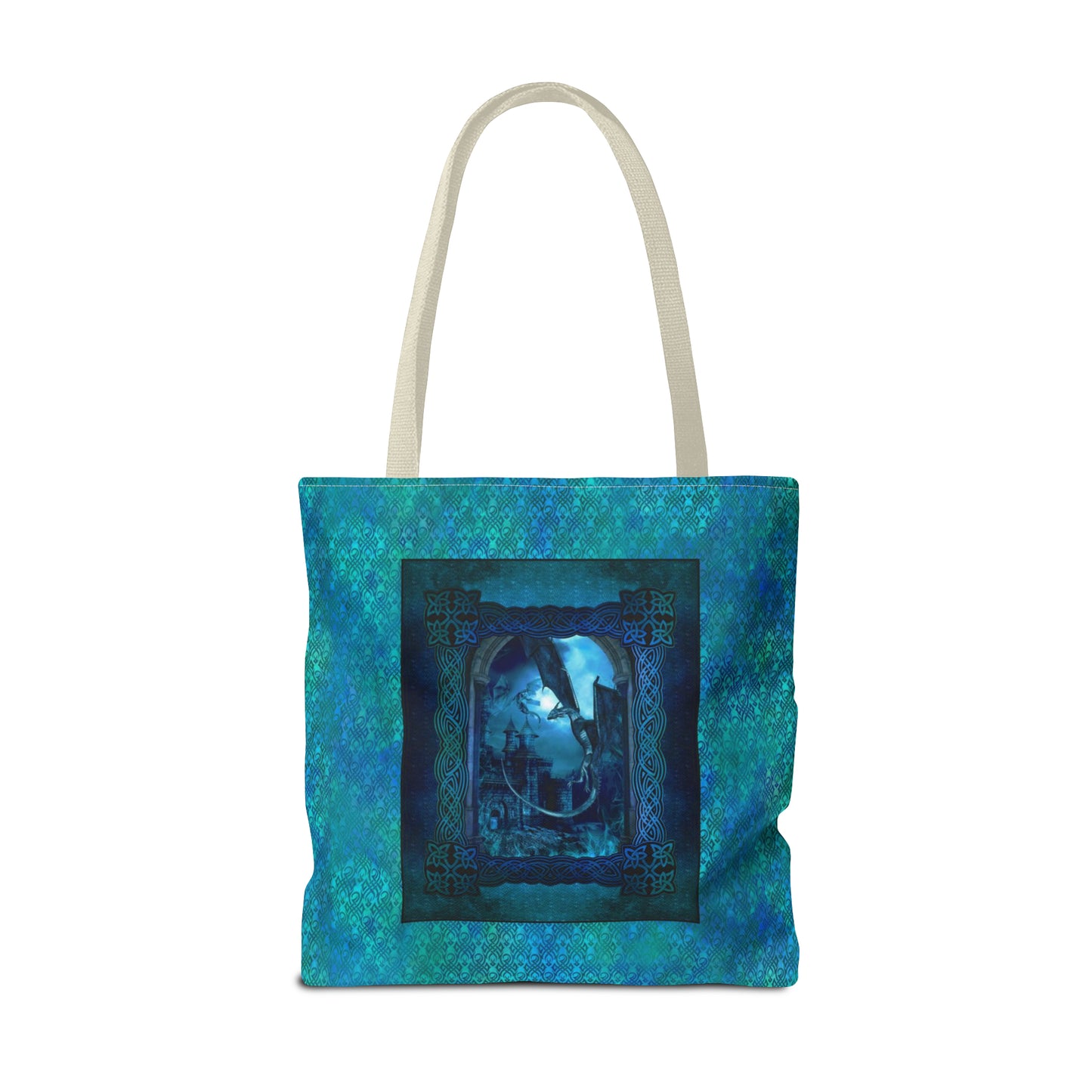 Tote Bag:  large-18x18;  "Dragons" [Blue Fury Panel]
