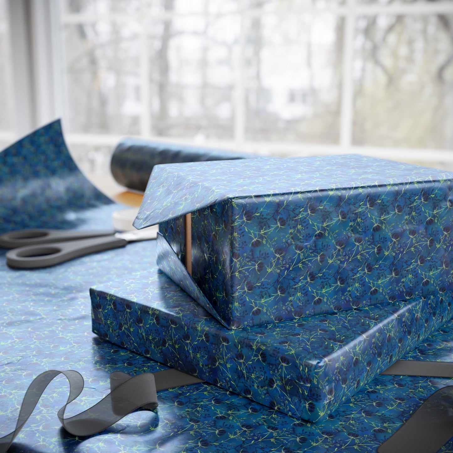 Wrapping Paper:  Dreamscapes [Generic Blue Flowers]