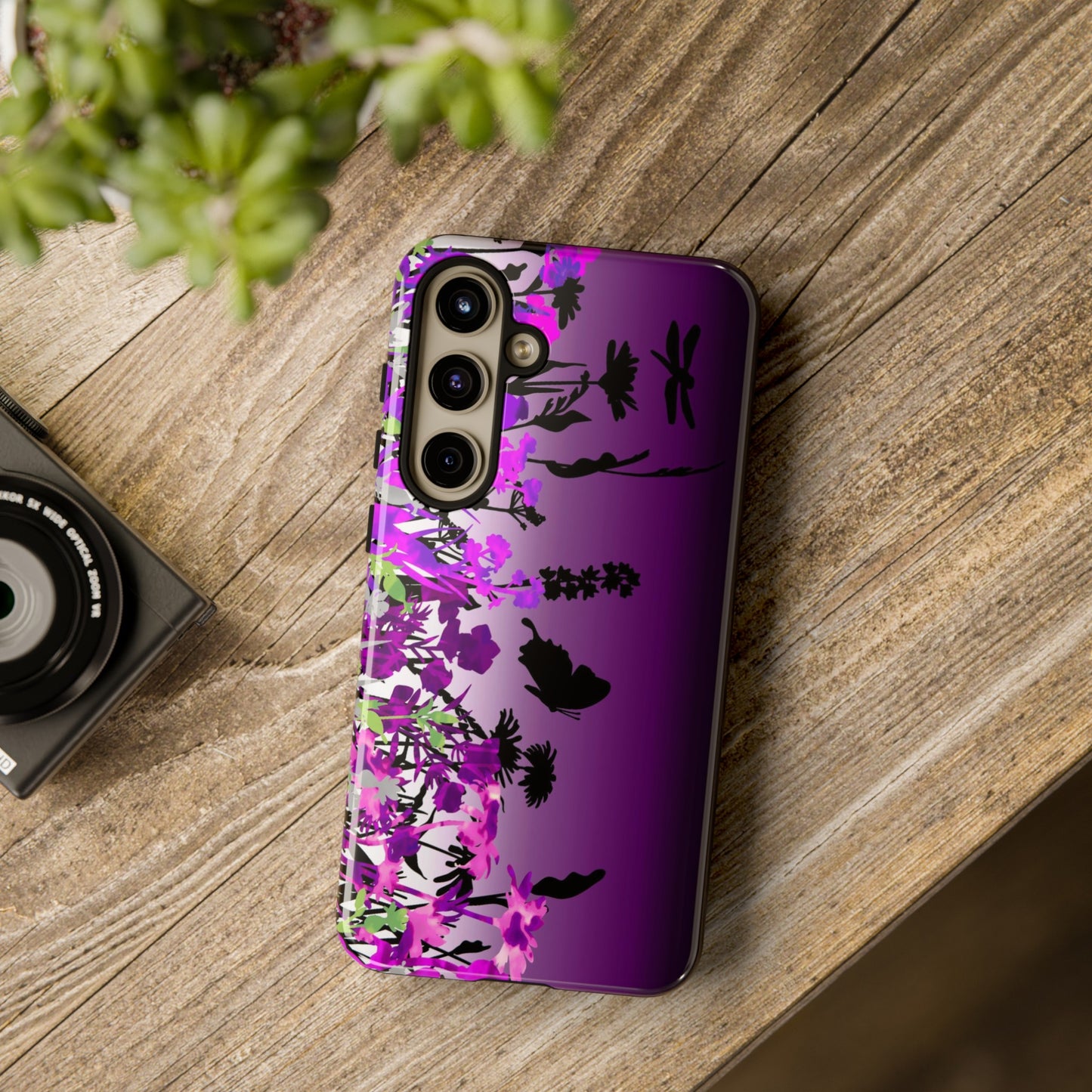 Samsung Galaxy Series Tough Case-Phone Case: Dreamscapes [Dark Purple Border]