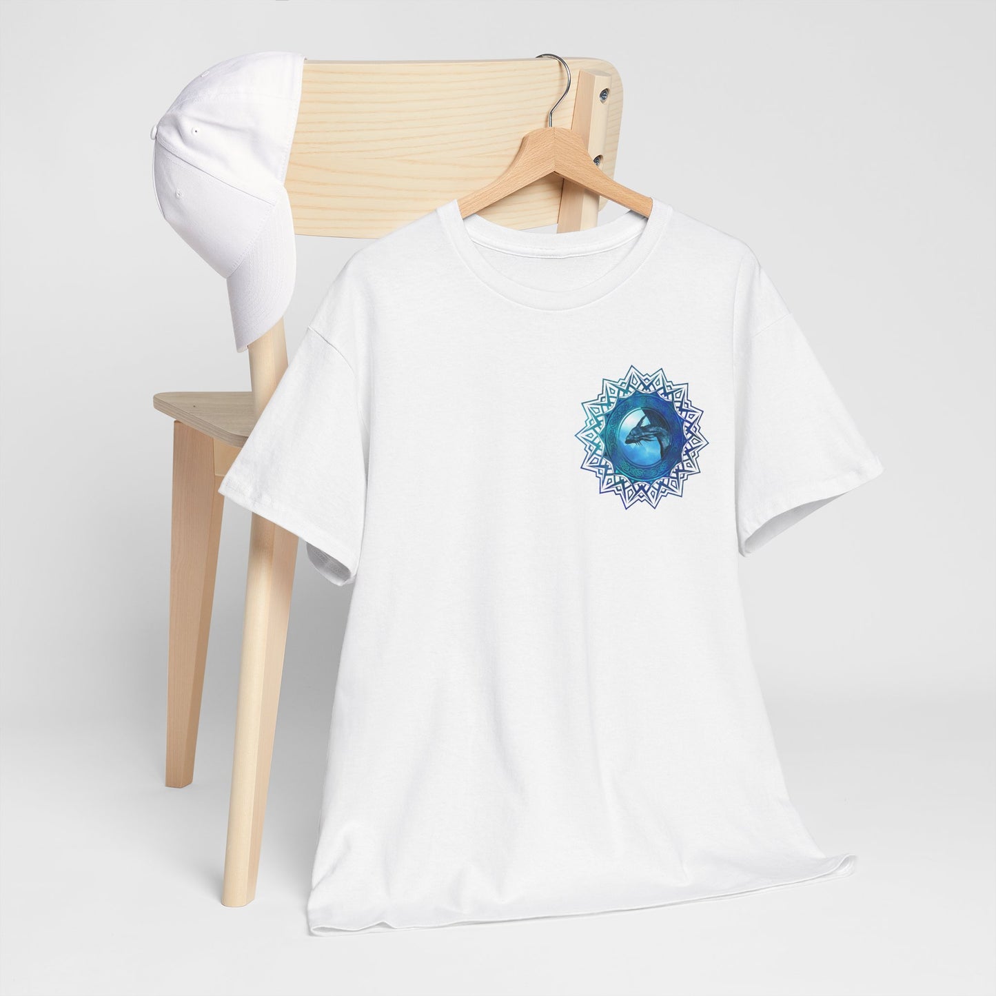 Cotton Tee-Shirt:  Dragons [Blue Fury]