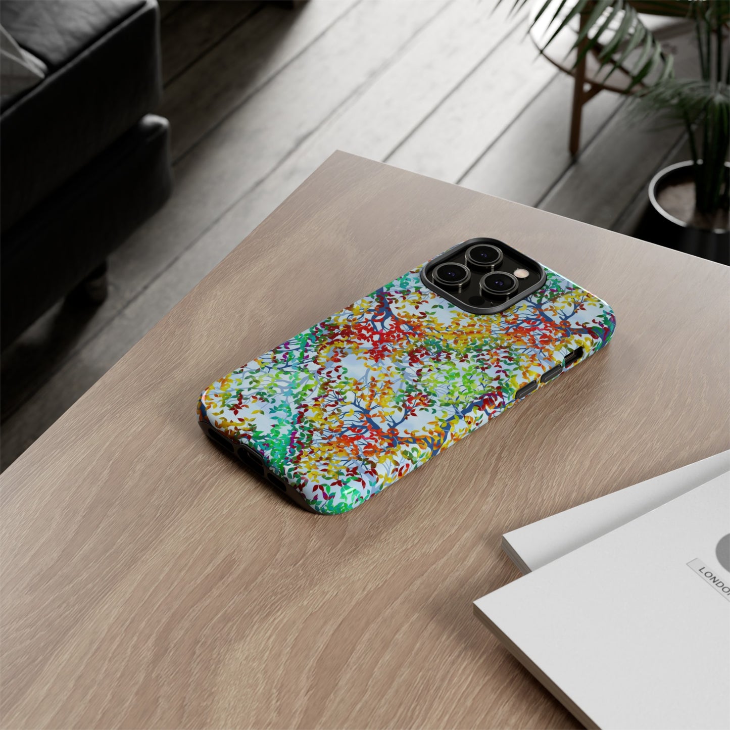 Apple I-Phone 14 (Series) Tough Case-Phone Case: Dreamscapes [Light Fall Leaves]