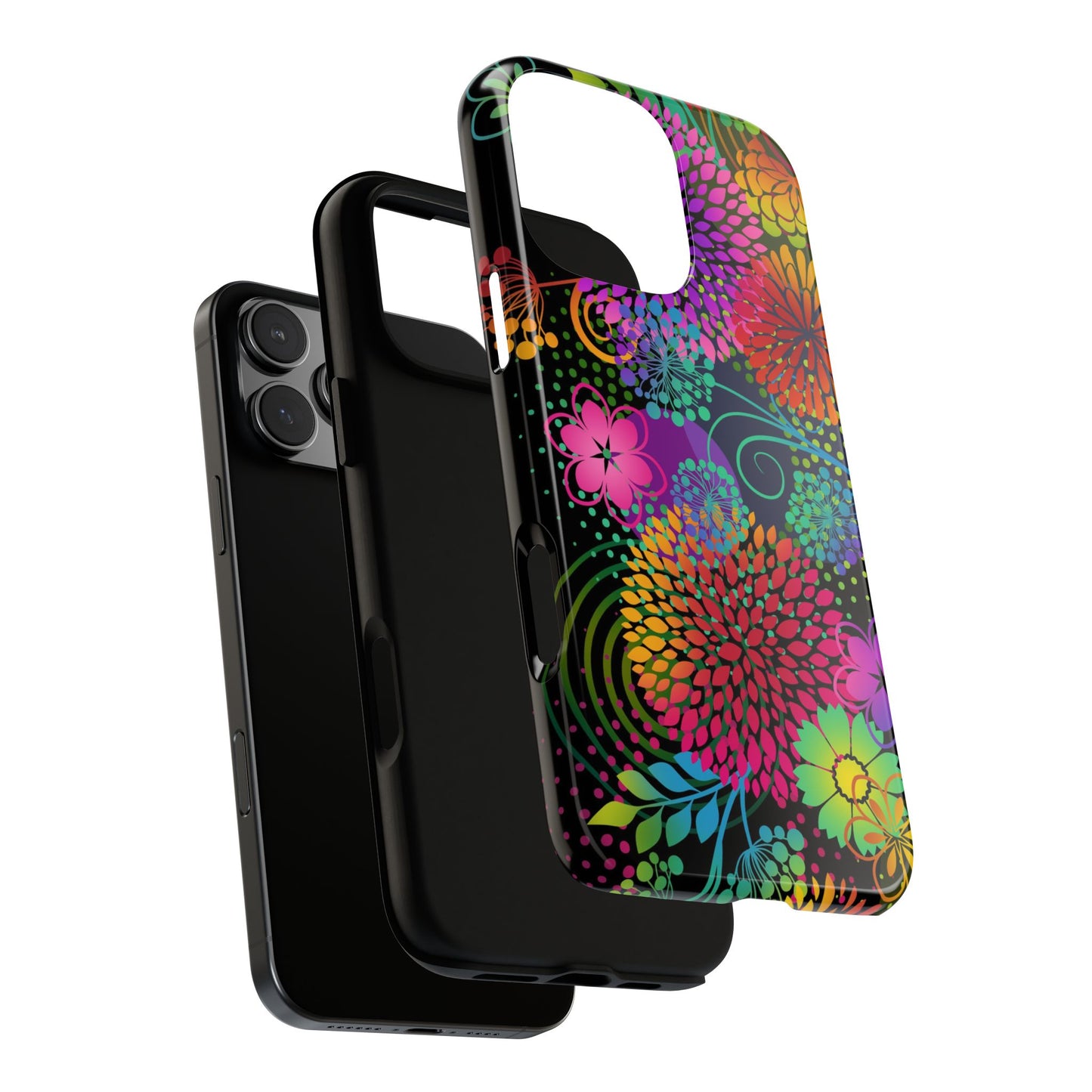 Apple I-Phone 16 (Series) Tough Case-Phone Case:  Unusual Garden [Bright Flowers]