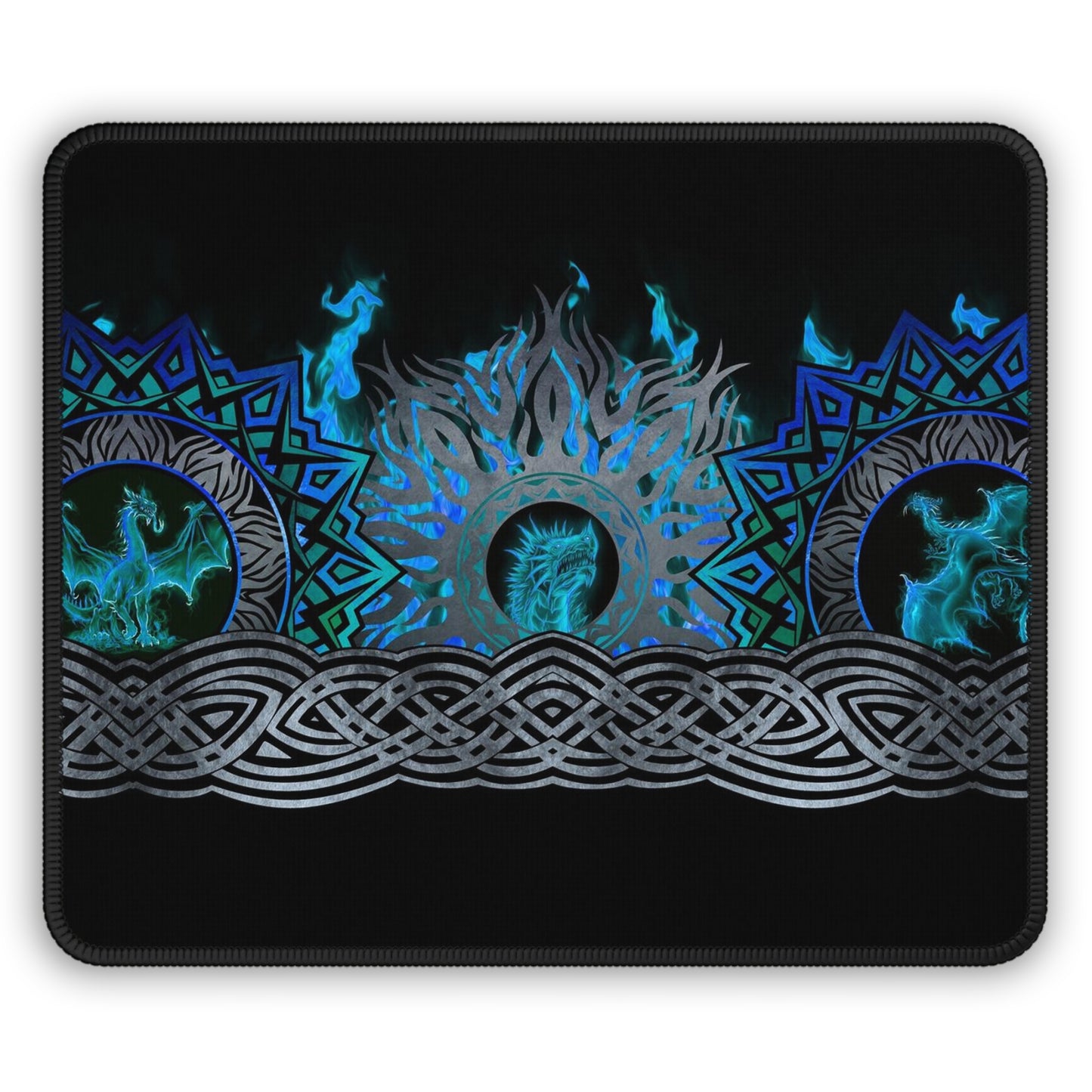 Mouse Pad-Gaming;  9x7 - "Dragonsi" [Blue Fury Panel]
