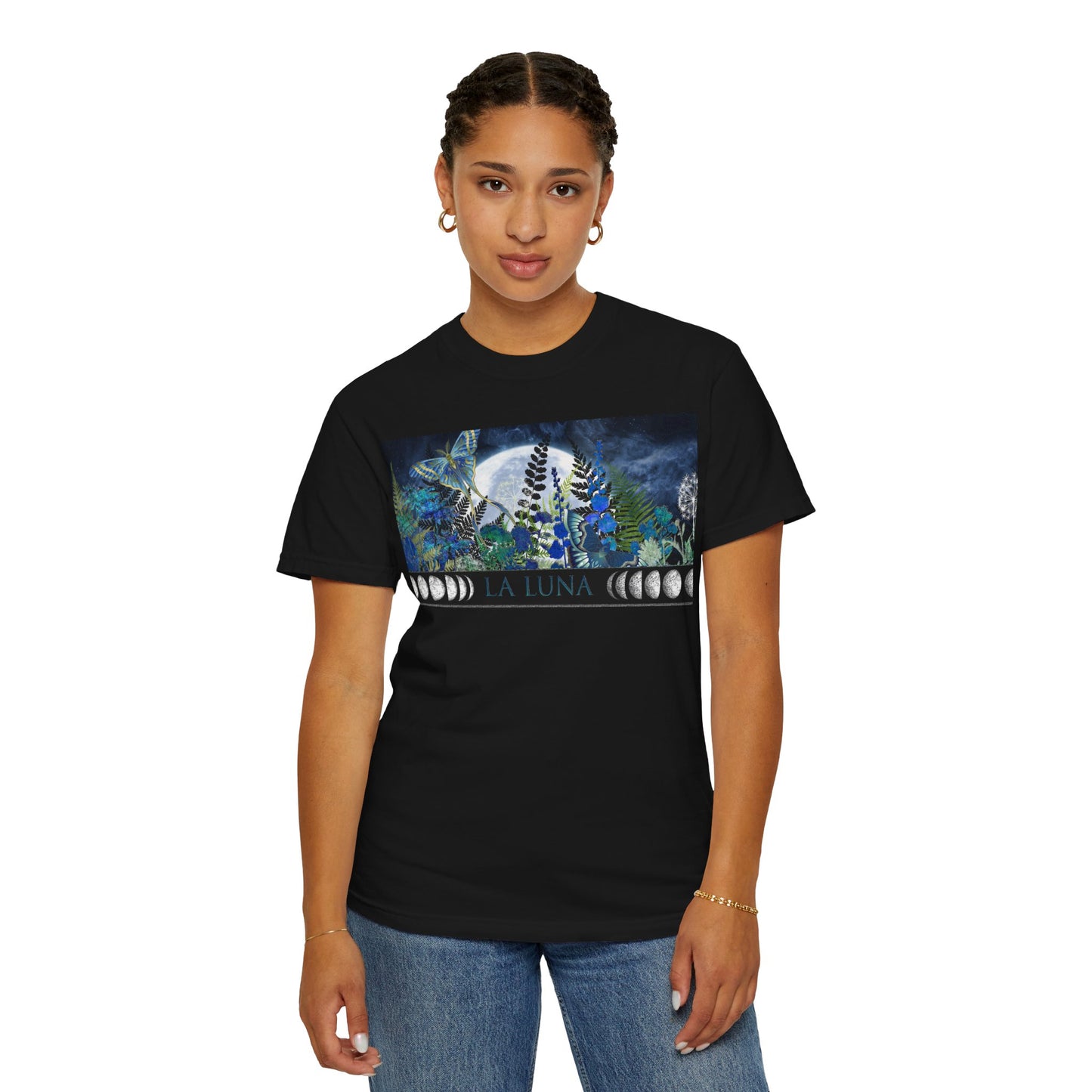 Unisex Heavy Cotton Tee:  "La Luna" [Banner/Panel]
