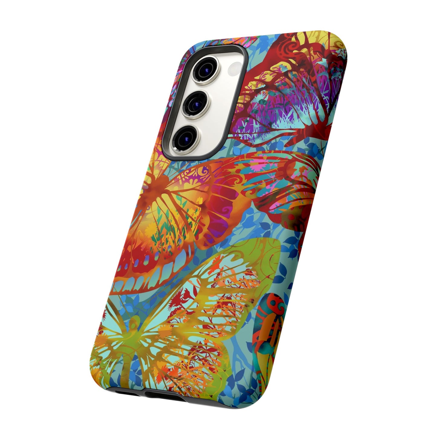 Samsung Galaxy S23 - Tough Phone Case: Dreamscapes [Green Butterflies]