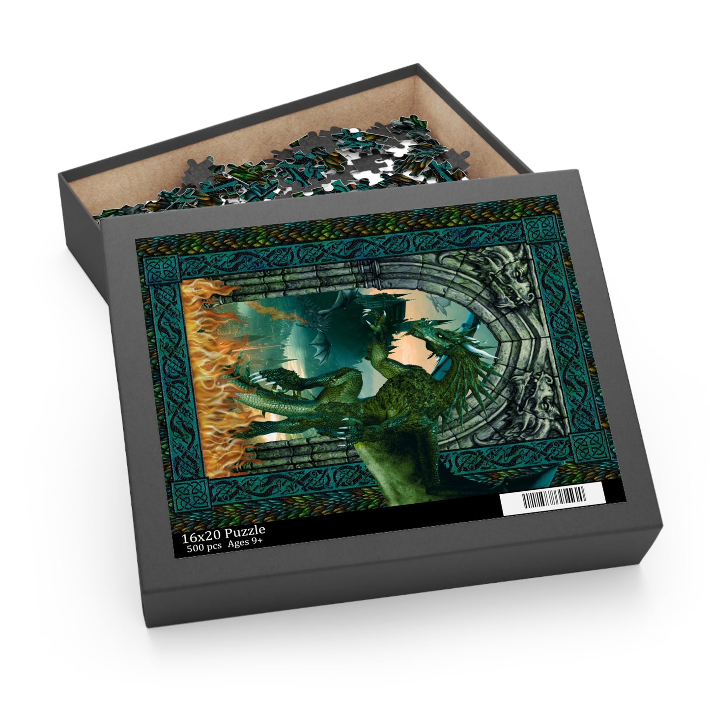 Jigsaw Puzzle (500 Pieces):  Emerald Dragons [Panel]