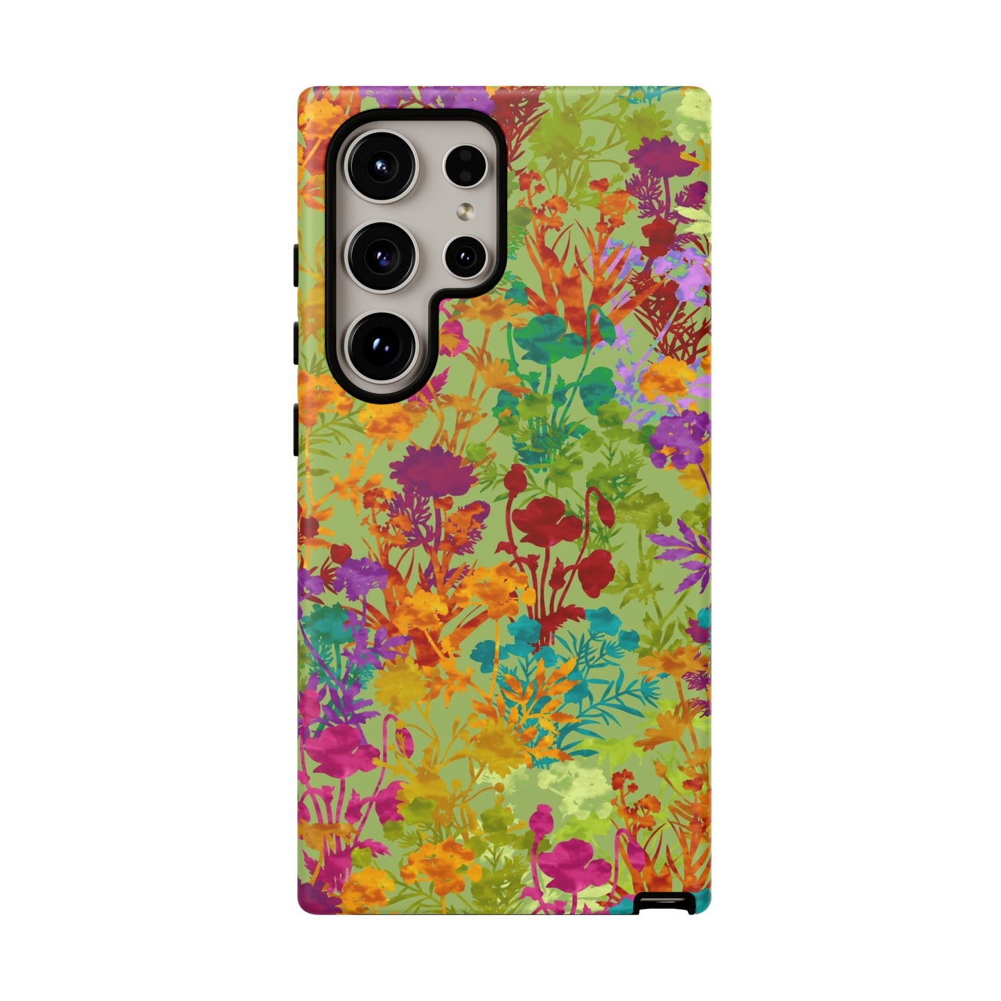 Samsung Galaxy Series Tough Case-Phone Case: Dreamscapes [Multi-Colored Flowers-Yellow]