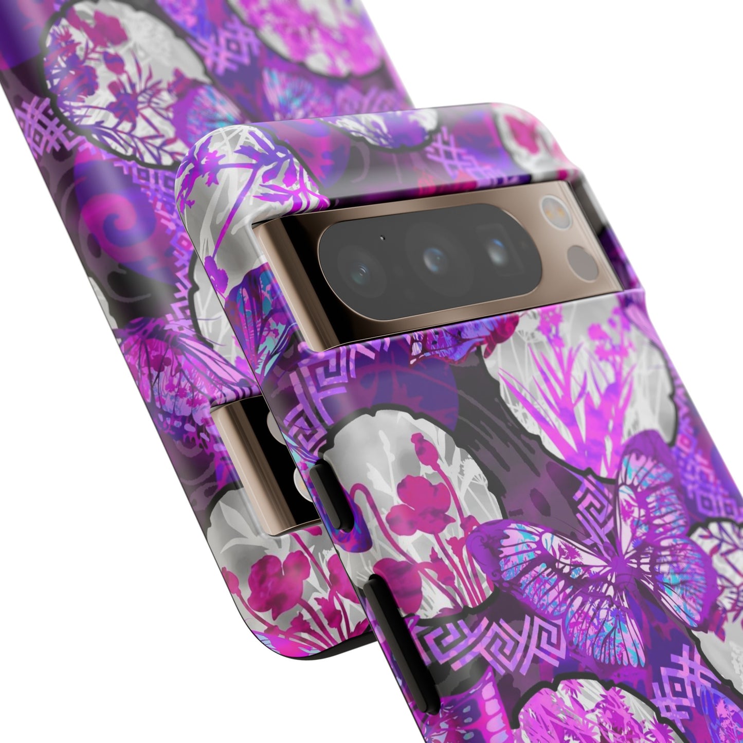 Google Pixel Tough Case-Phone Case: Dreamscapes [Bright Purple Butterflies]