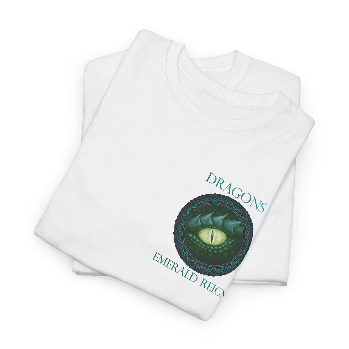 Cotton Tee-Shirt:  Emerald Dragons [Dragon Eye]