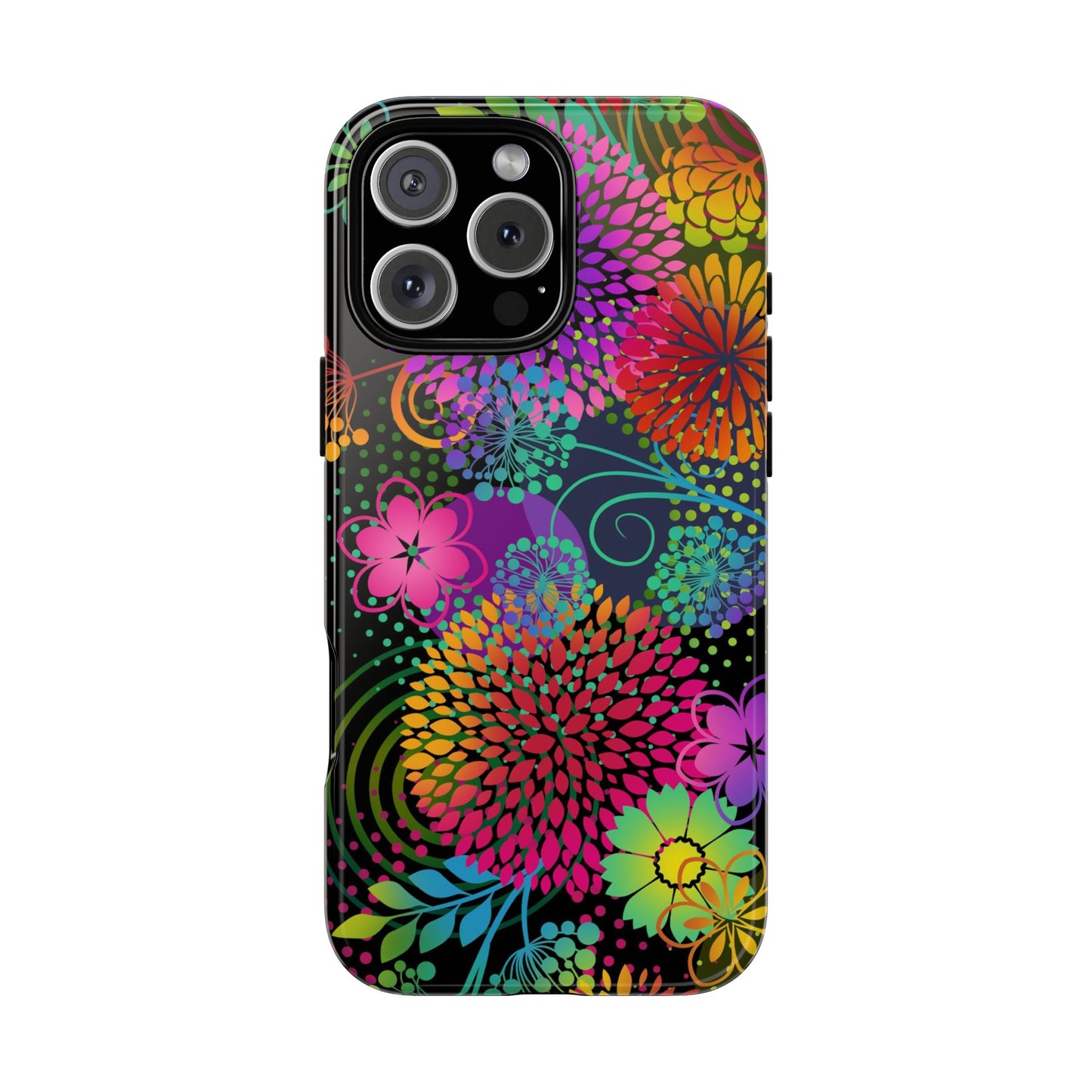 Apple I-Phone 16 (Series) Tough Case-Phone Case:  Unusual Garden [Bright Flowers]