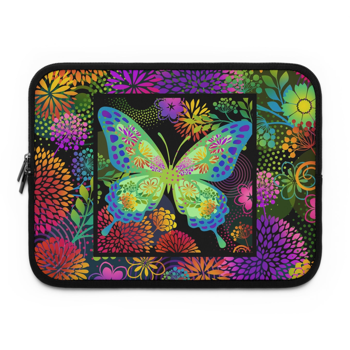 Laptop Sleeve  (Sizes:  13", 15", 17") [Unusual Gardens-Butterfly 4].